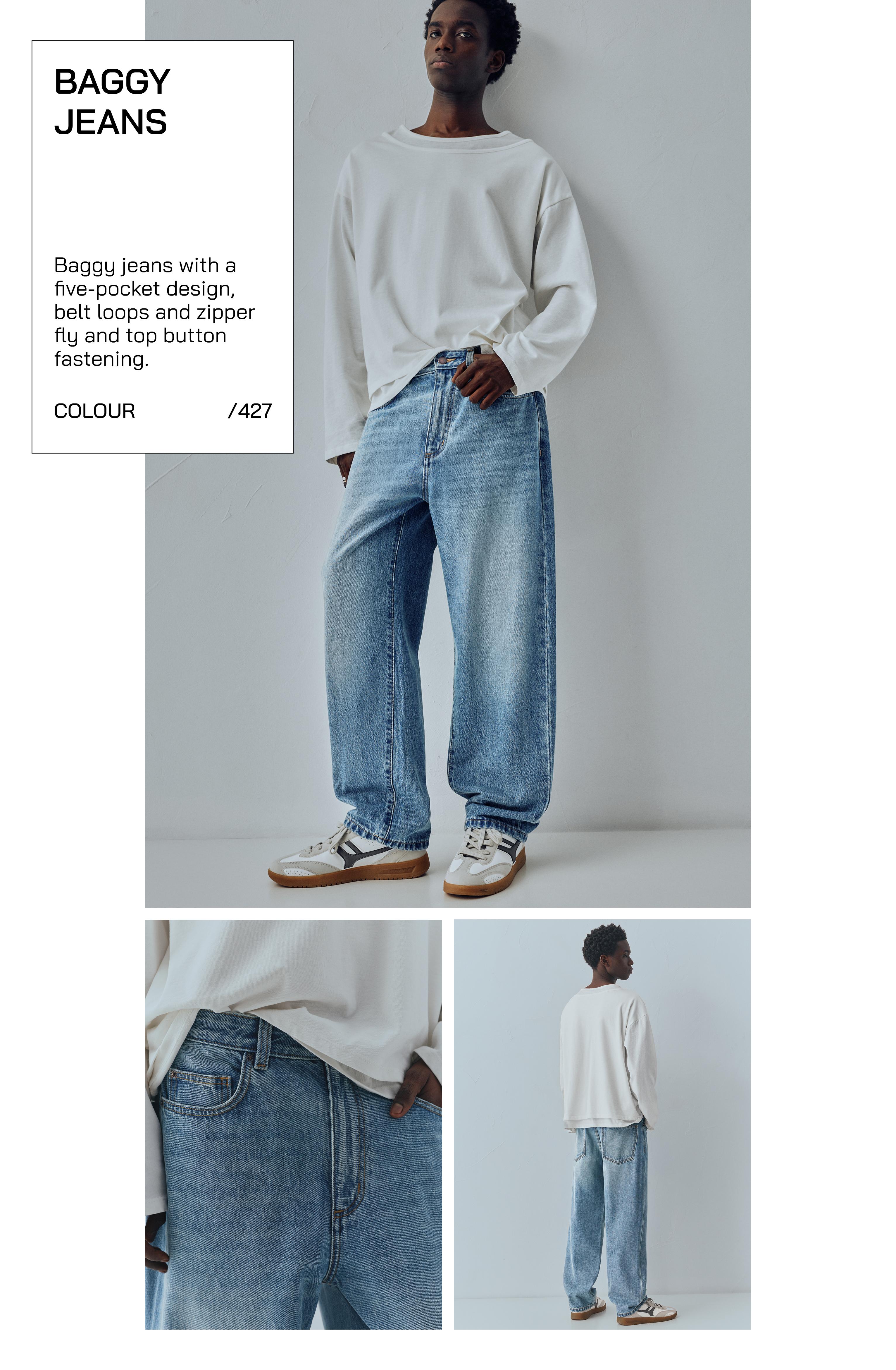 Baggy jeans — Medium blue