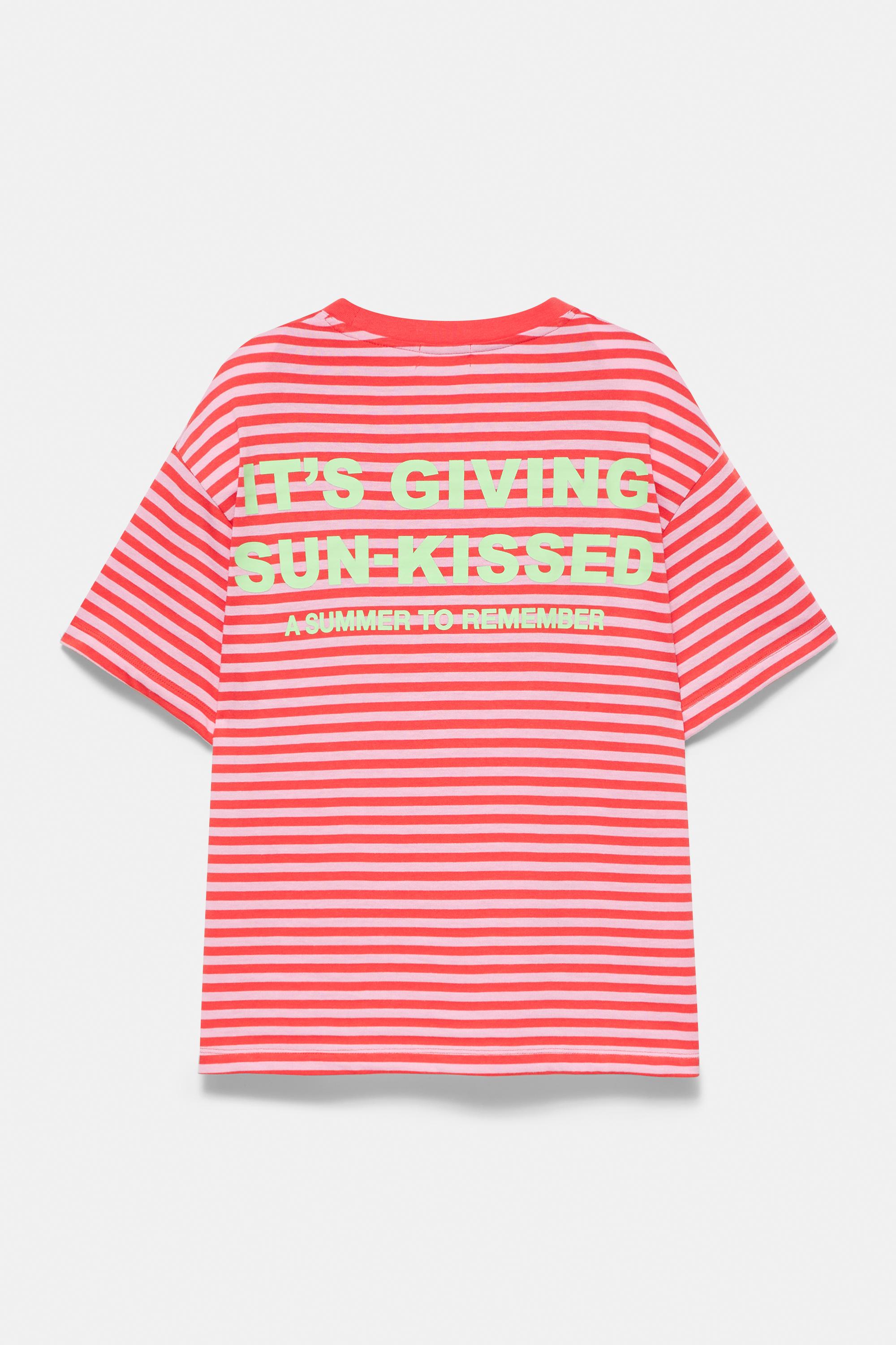 Striped T-shirt with text — 0-964