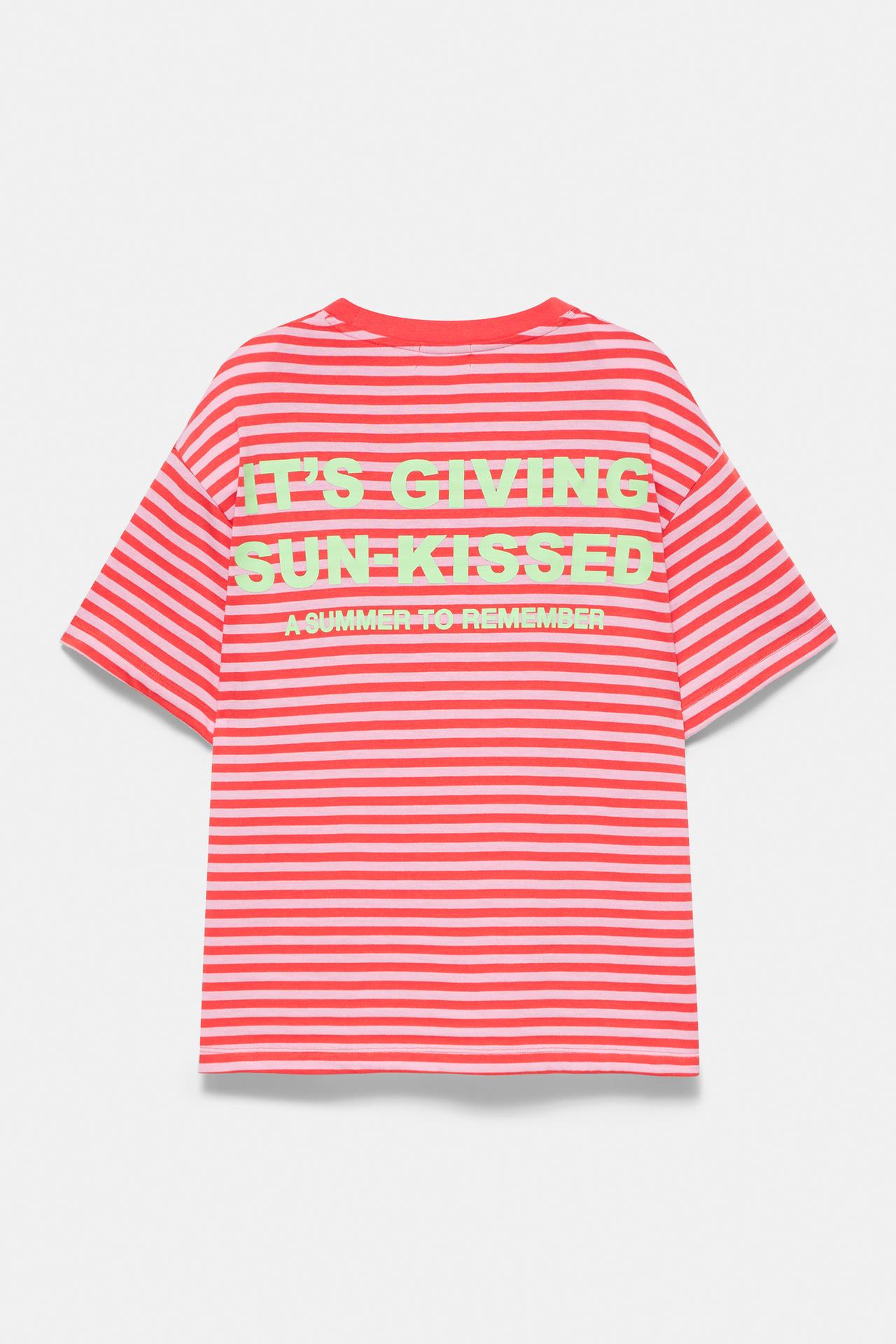 Striped T-shirt with text — 0-964