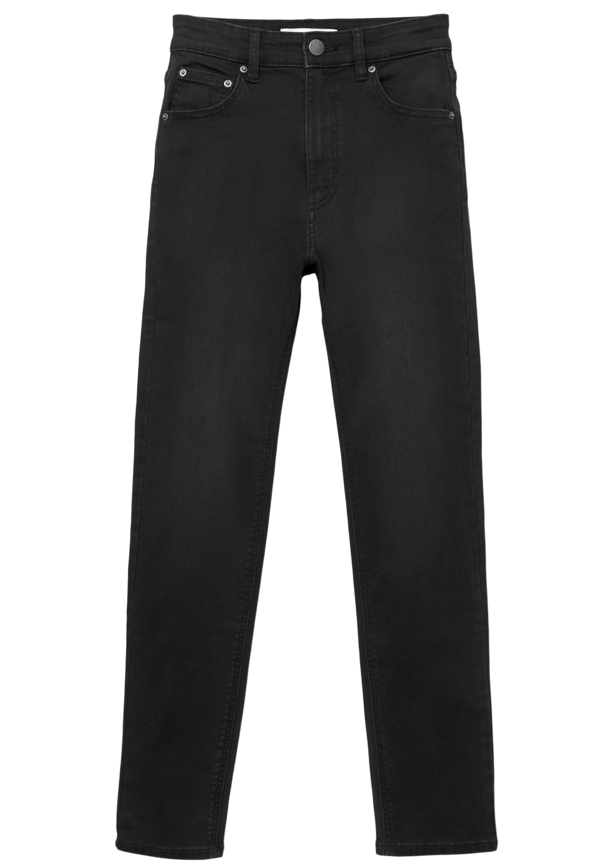 High-waist skinny jeans — Black