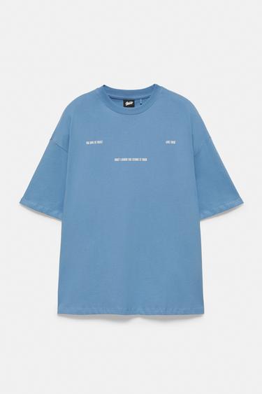 STWD boxy text T-shirt — Sky blue 7