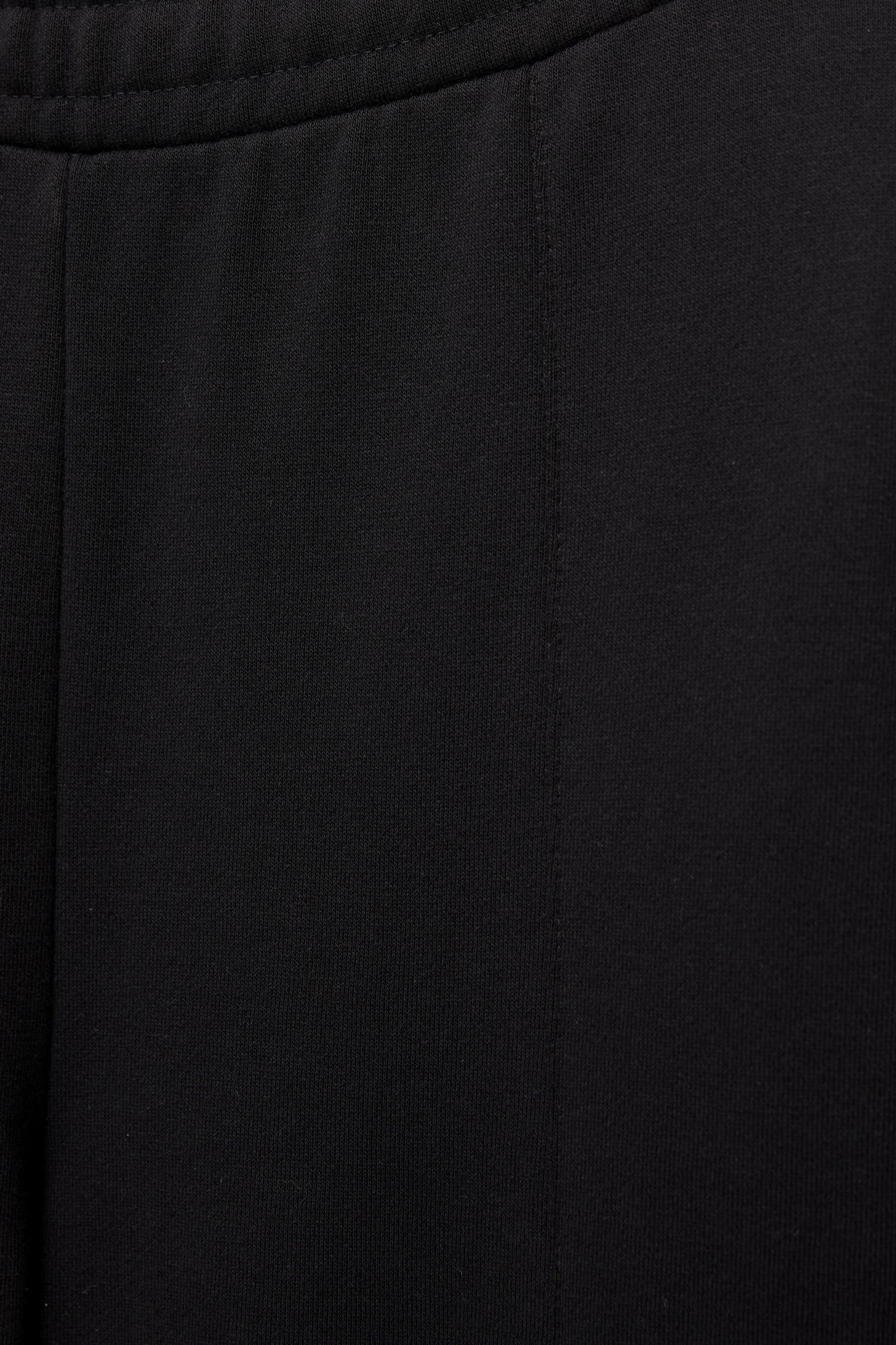Wide-leg seam detail sweatpants — Black