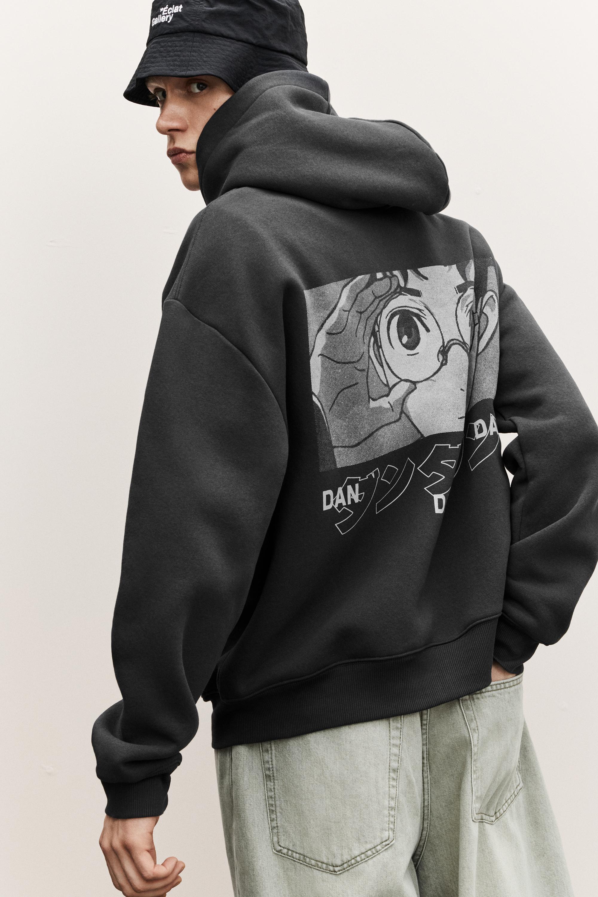 Dan Da Dan fermuarlı kapüşonlu sweatshirt