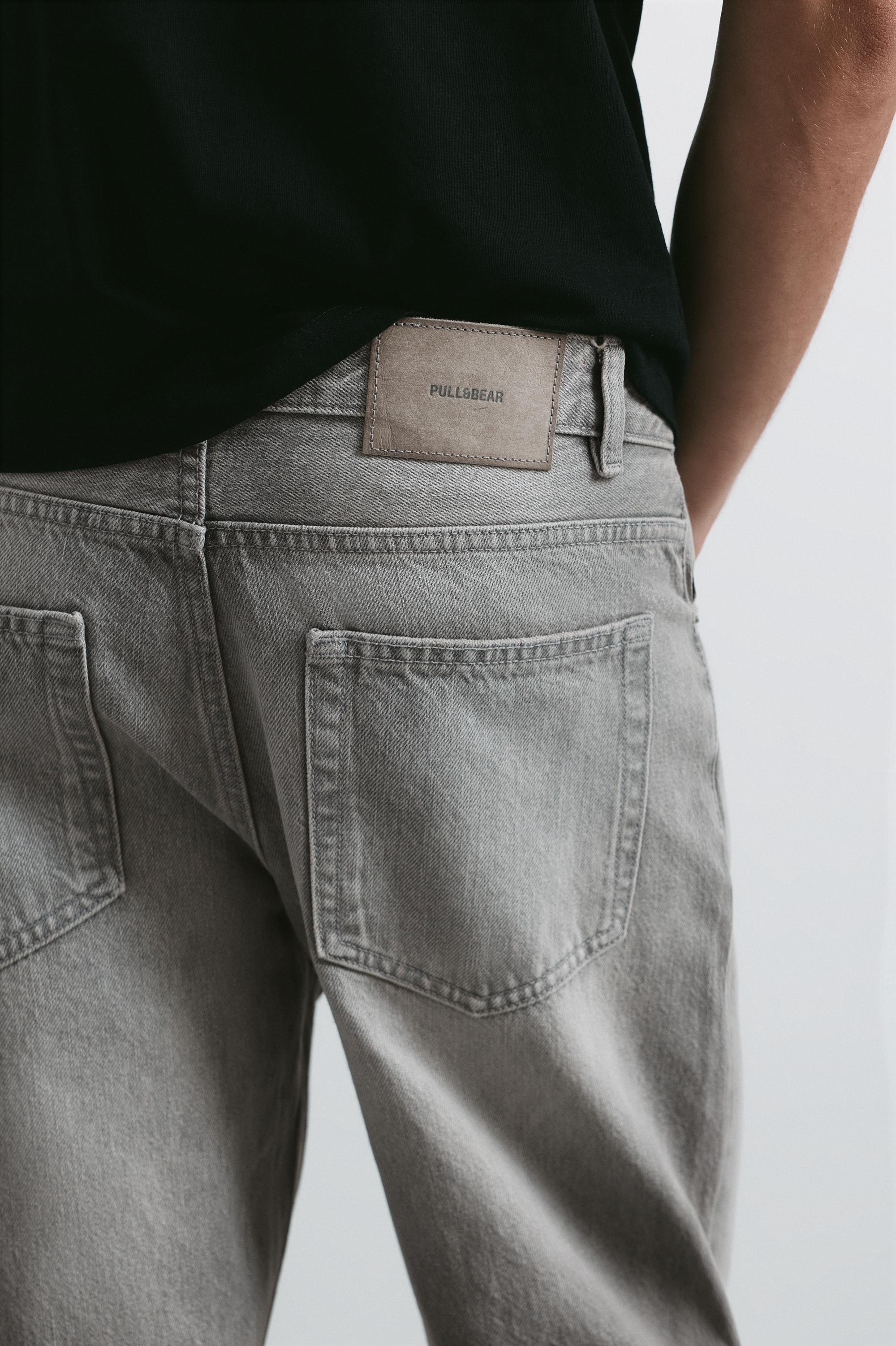 Straight-leg jeans — Dark grey