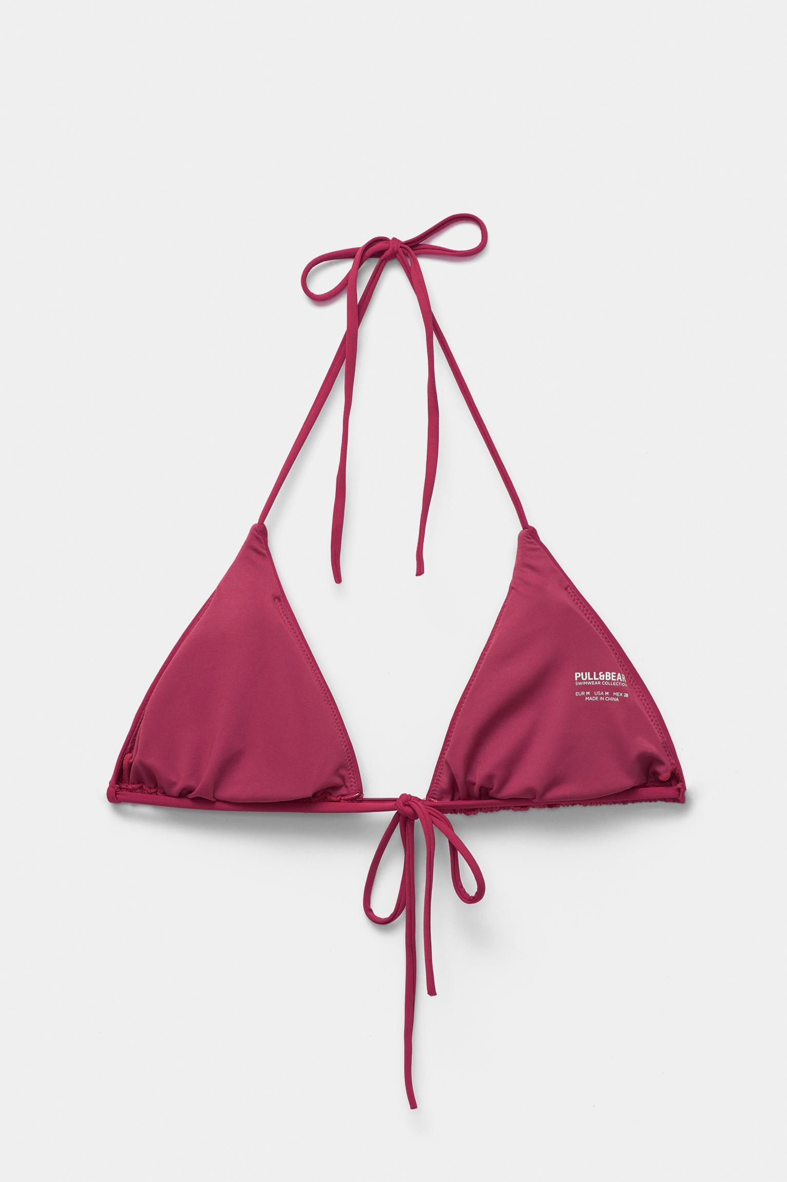 Triangle bikini top — Maroon