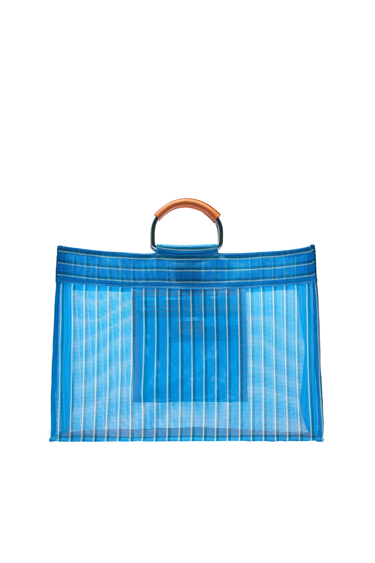 Çizgili tote çanta - Görsel 6