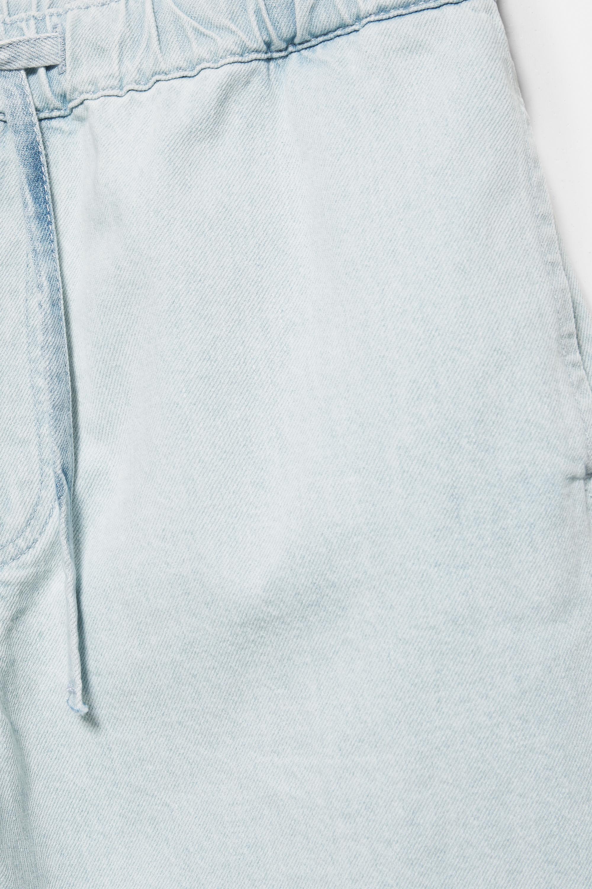 Relaxed denim Bermuda shorts — Sky blue