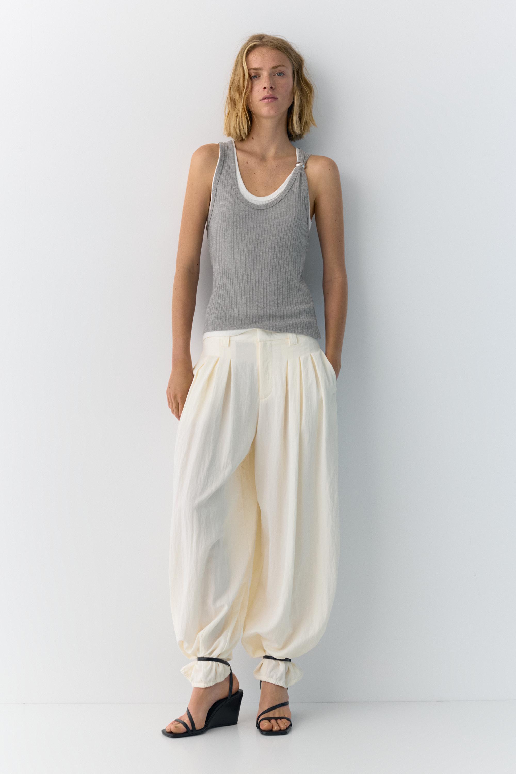 Pensi detaylı şalvar pantolon - Görsel 14