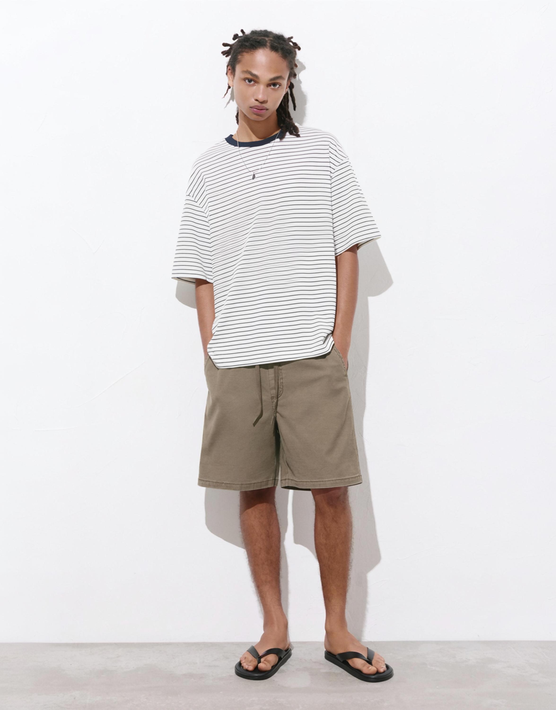 Bermuda sweat shorts — Khaki