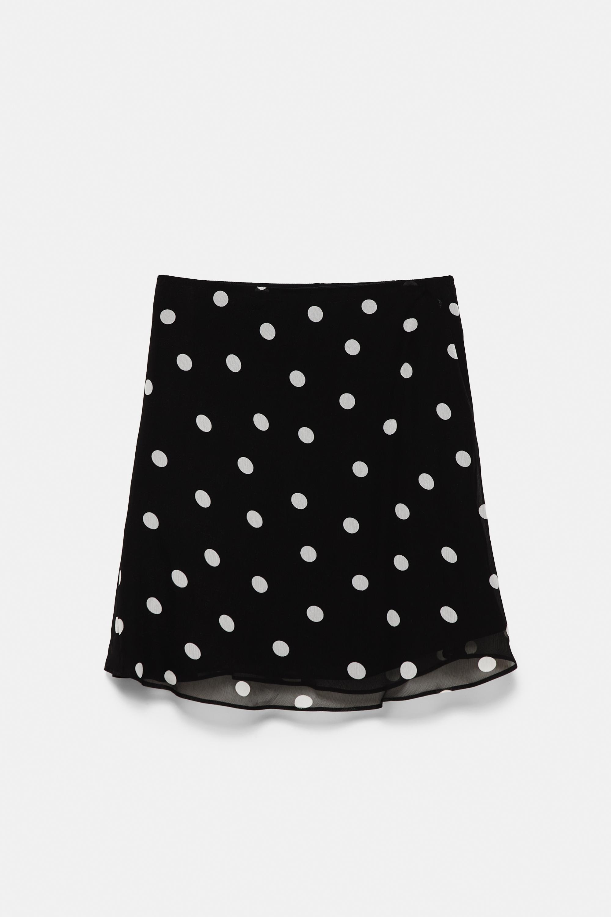 Polka dot skirt — Black