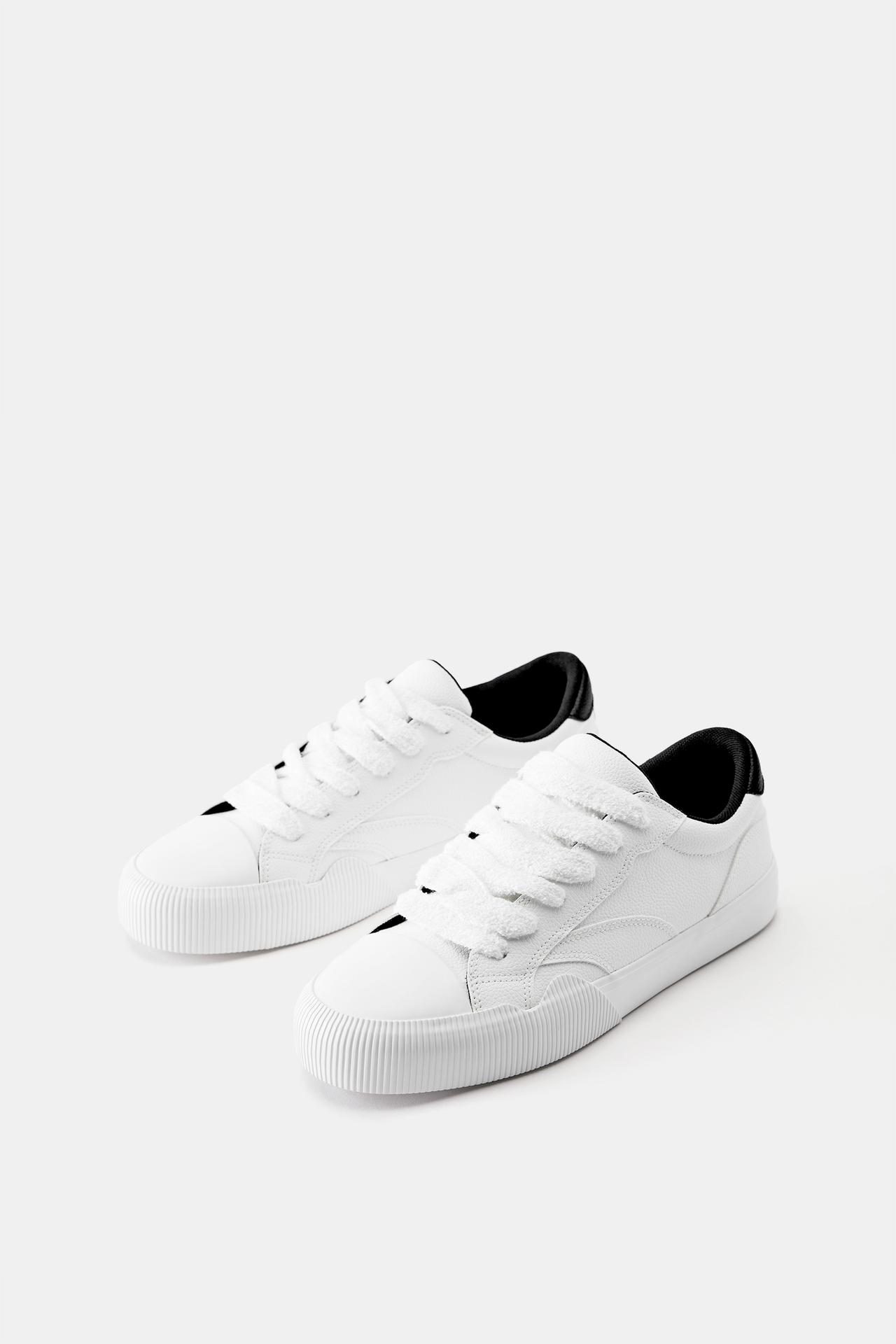 Casual stitched trainers — White