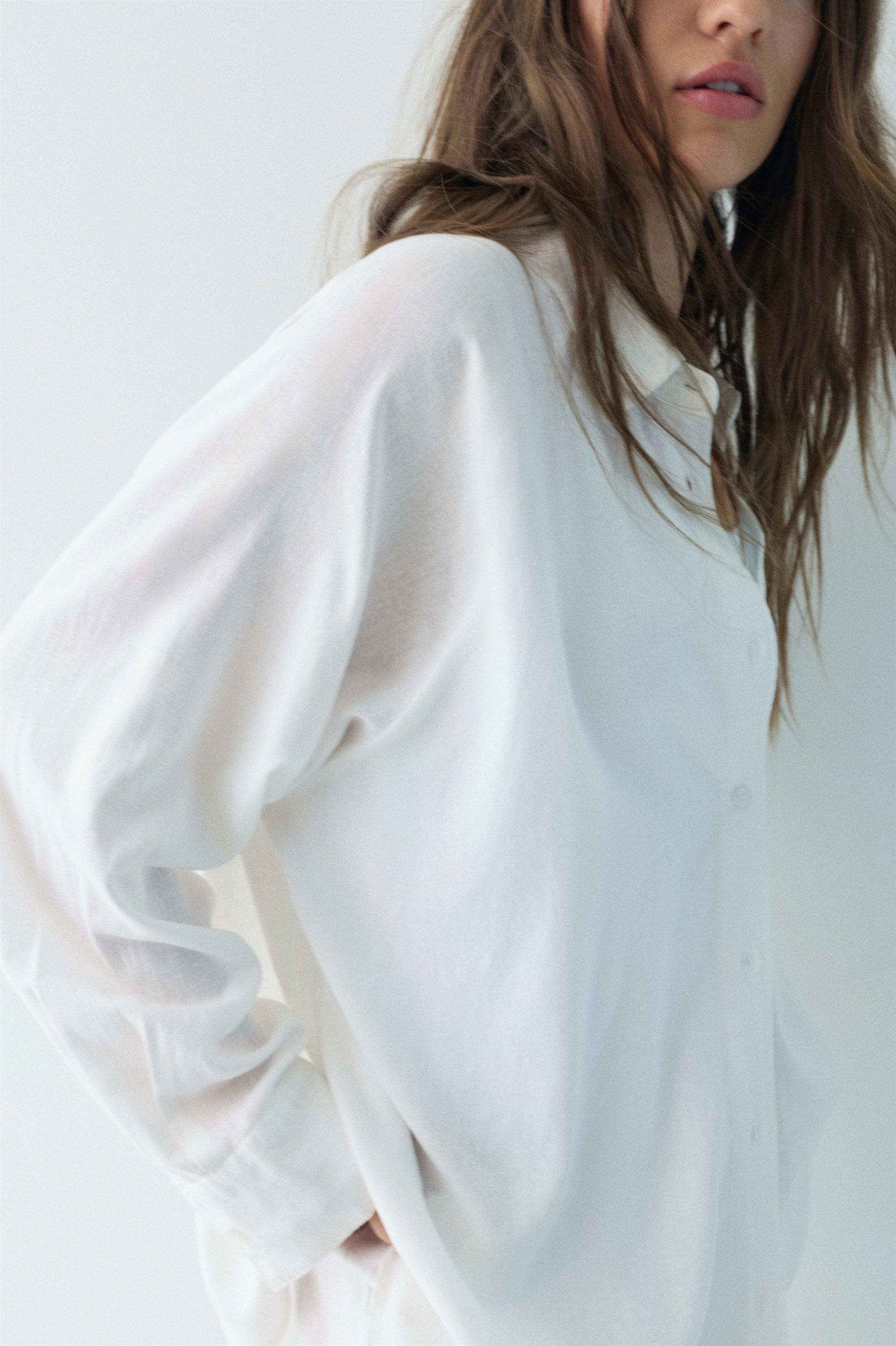 Ketenli rustik gömlek - Görsel 29