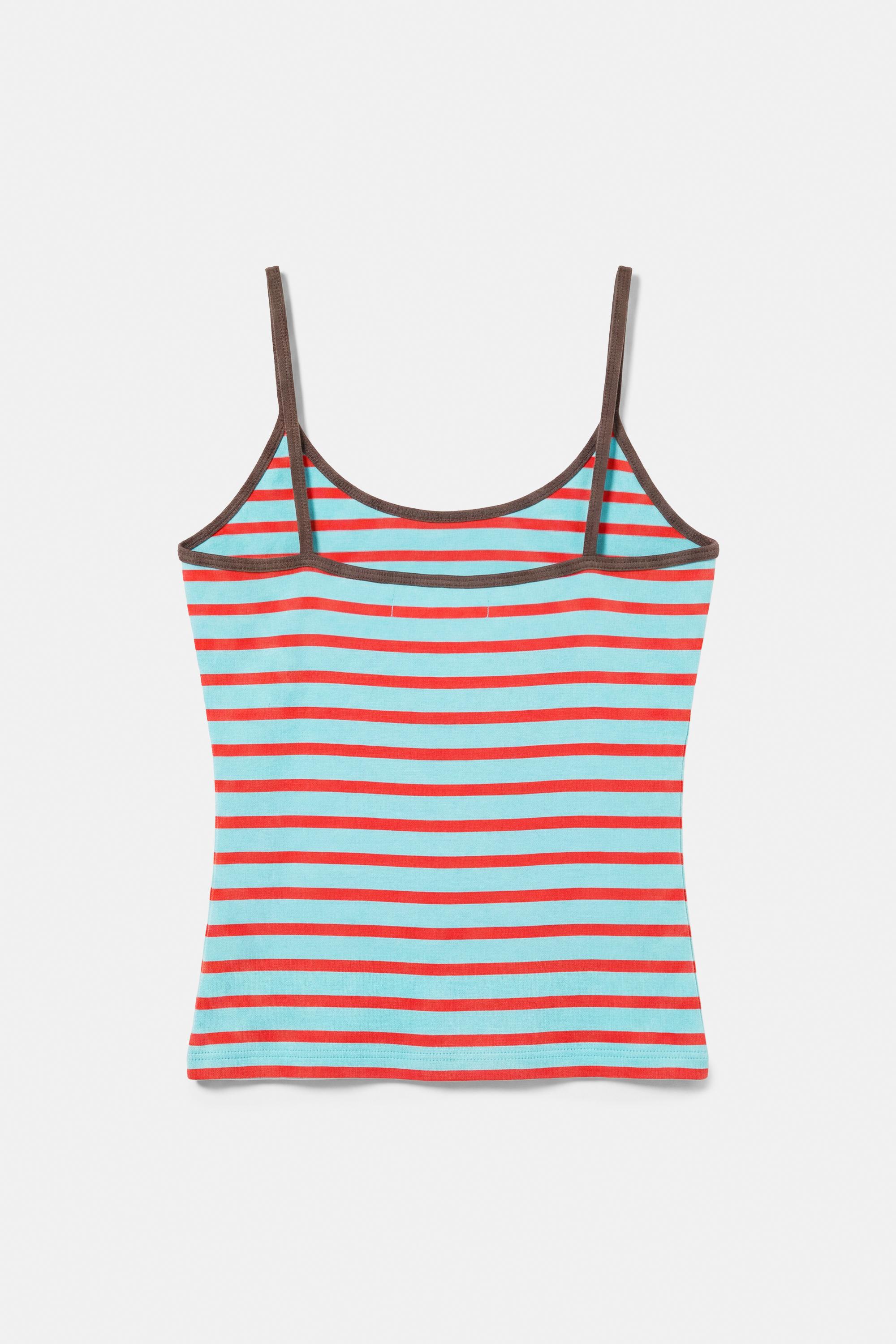 Thin strap top — Striped