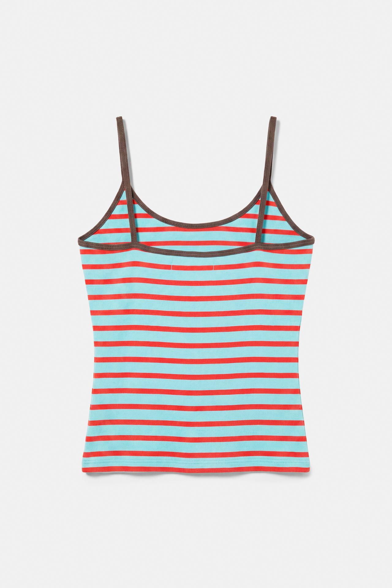 Thin strap top — Striped