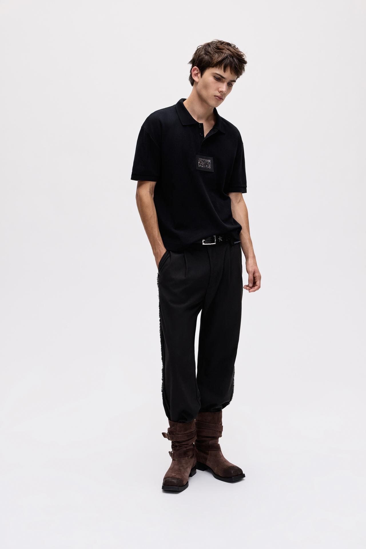 Oscar Ouyang polo shirt — Black