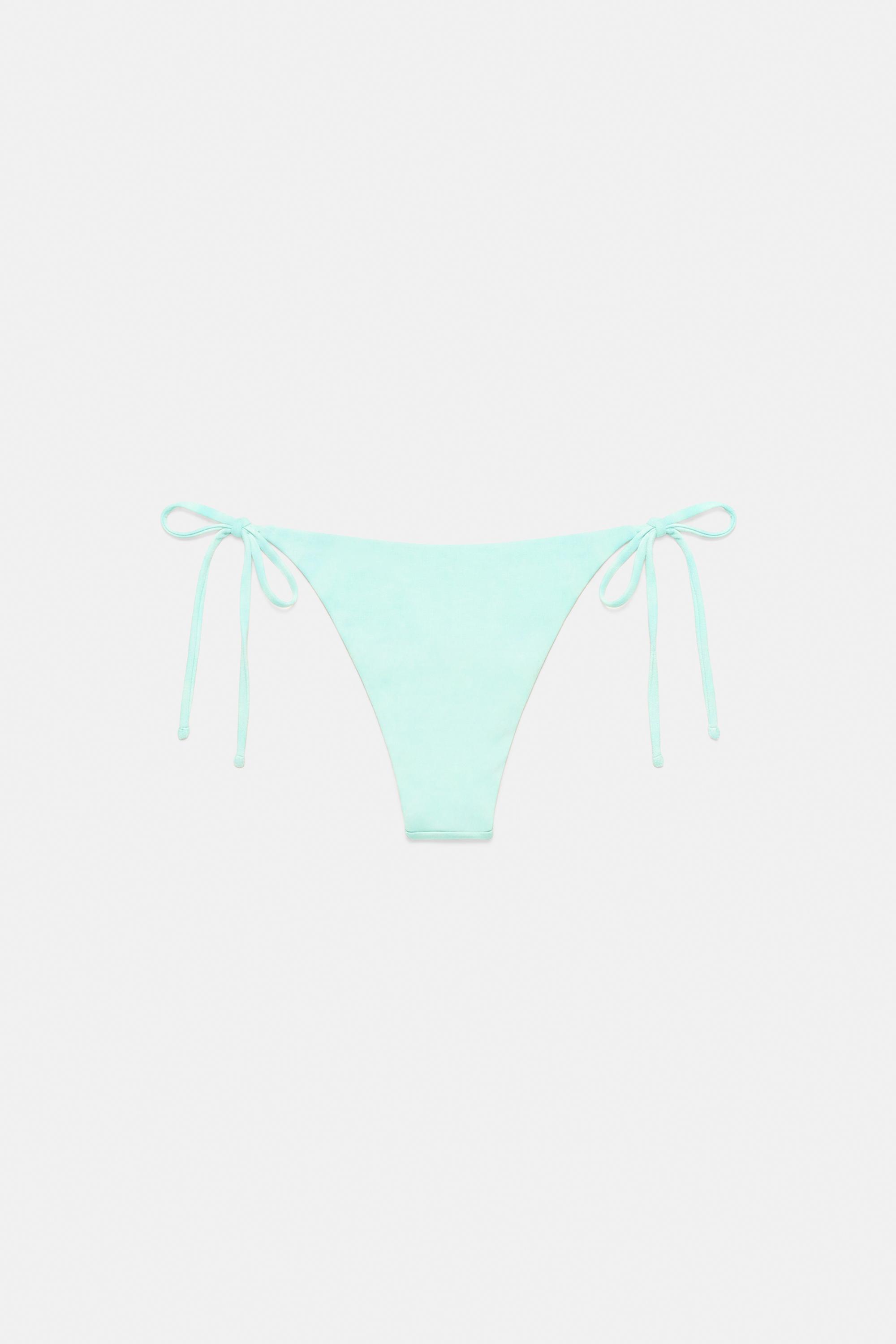 Bikini bottoms with knots — Turquoise