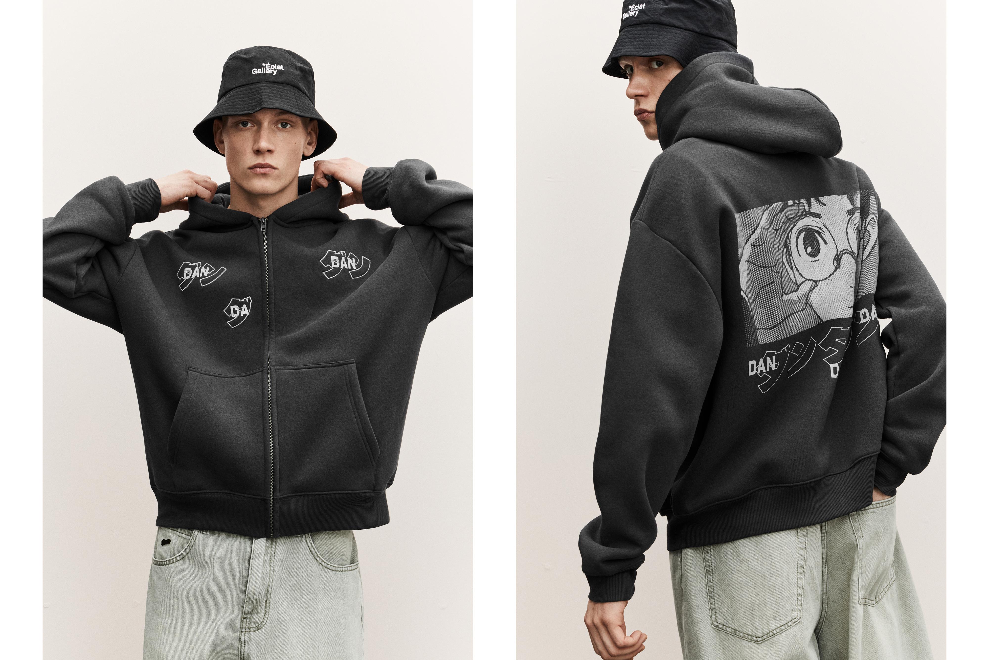 Dan Da Dan fermuarlı kapüşonlu sweatshirt - Görsel 22