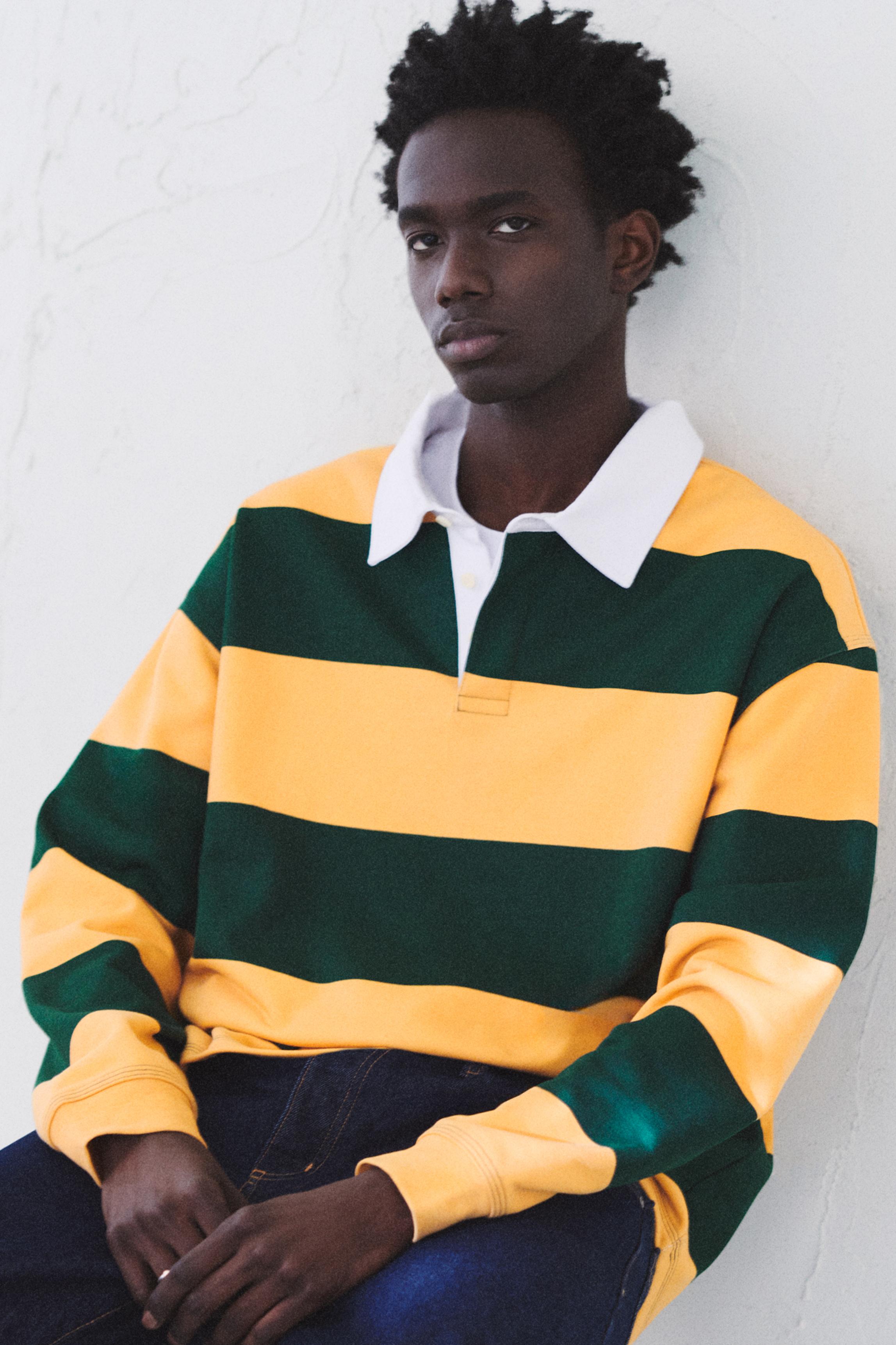 Çizgili uzun kollu polo - Görsel 18