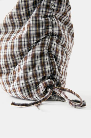Check print tote bag — Multi-colored 4