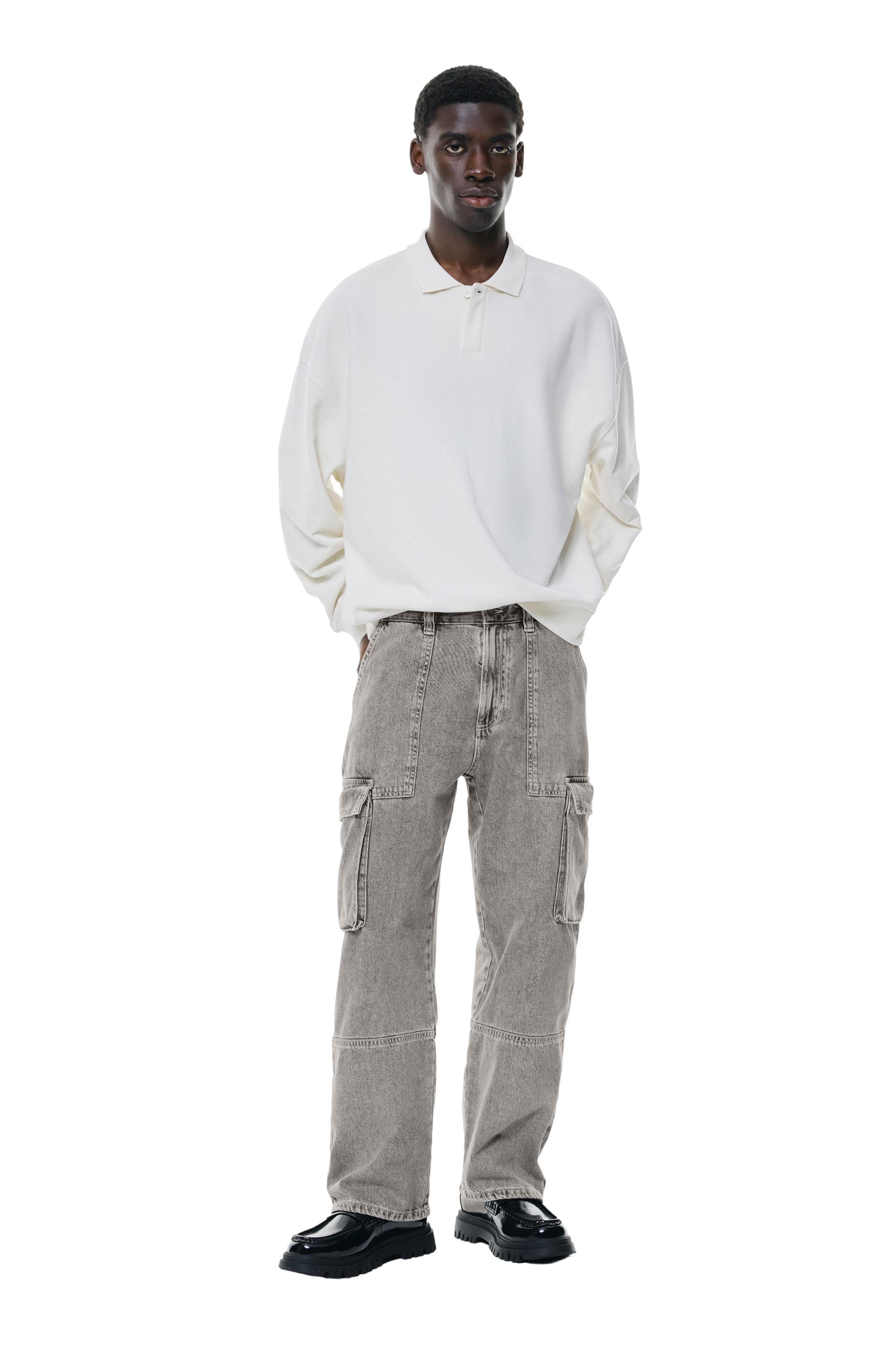 Baggy cargo jeans — Dark grey