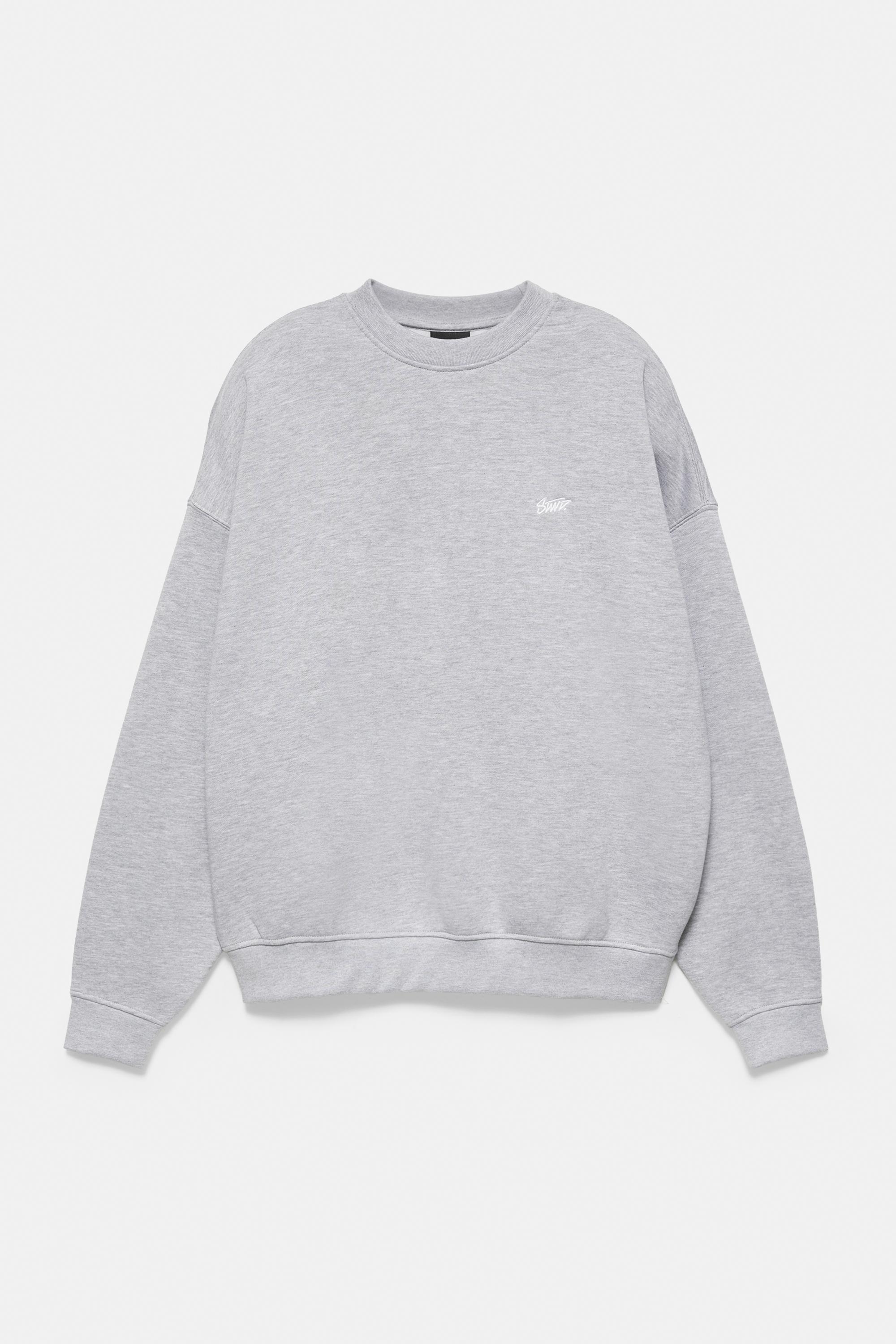 STWD boxy sweatshirt — Grey marl