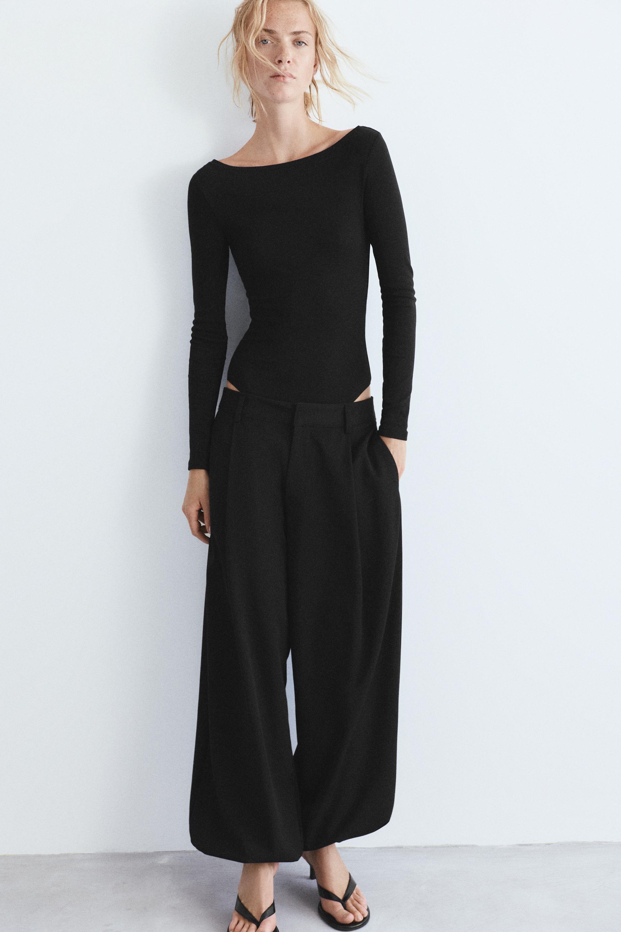 Long sleeve bodysuit — Black