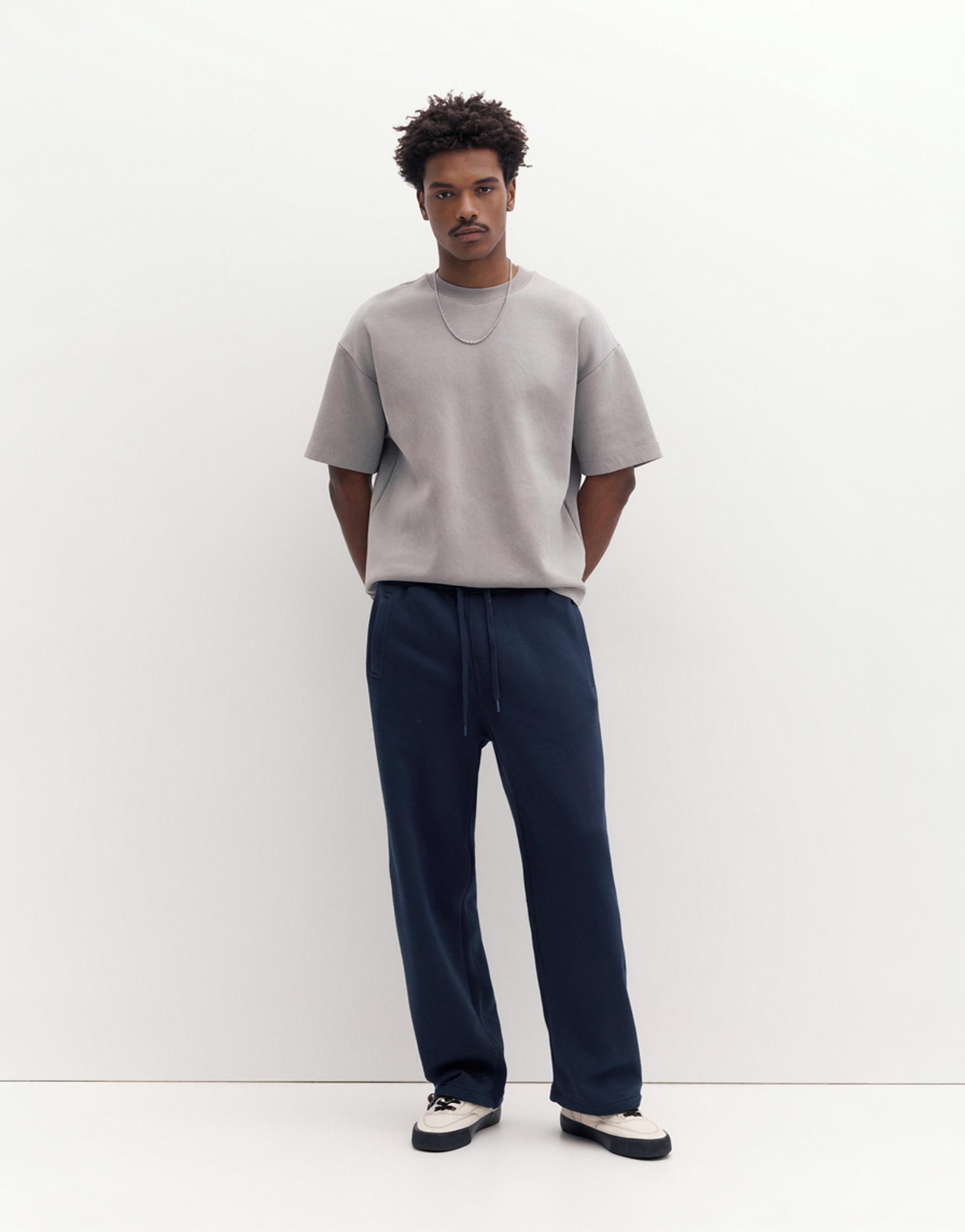 Basic baggy tracksuit bottoms — Navy