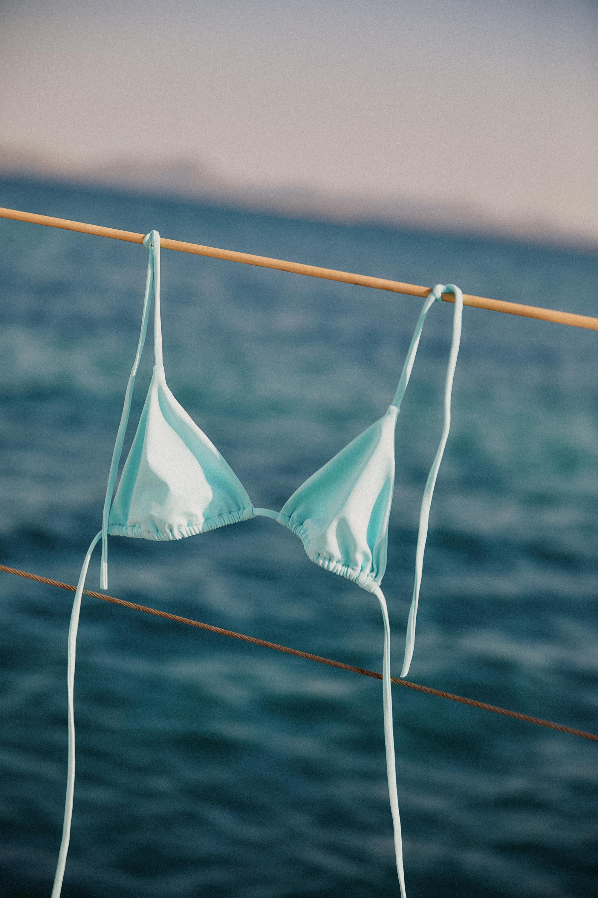 Triangle bikini top — Turquoise