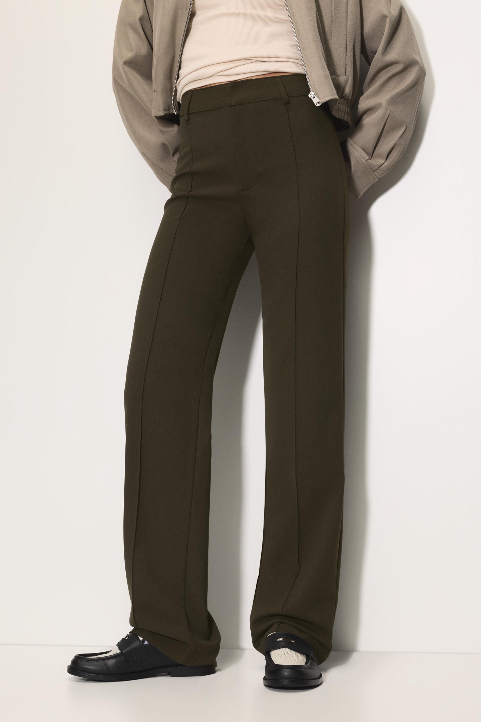 Smart trousers with seam detail — Medium khaki