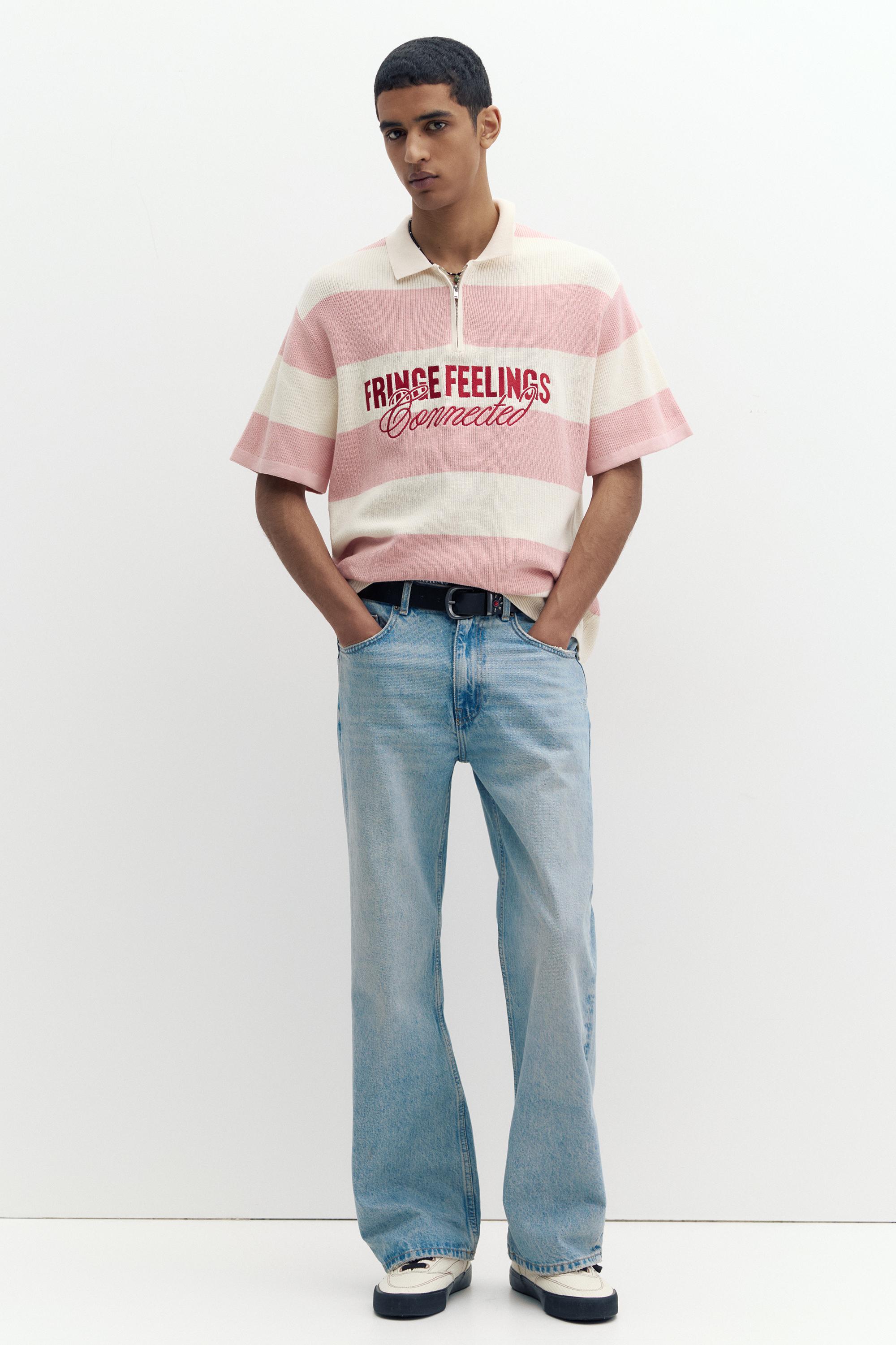 Nakışlı panelli polo t-shirt - Görsel 18