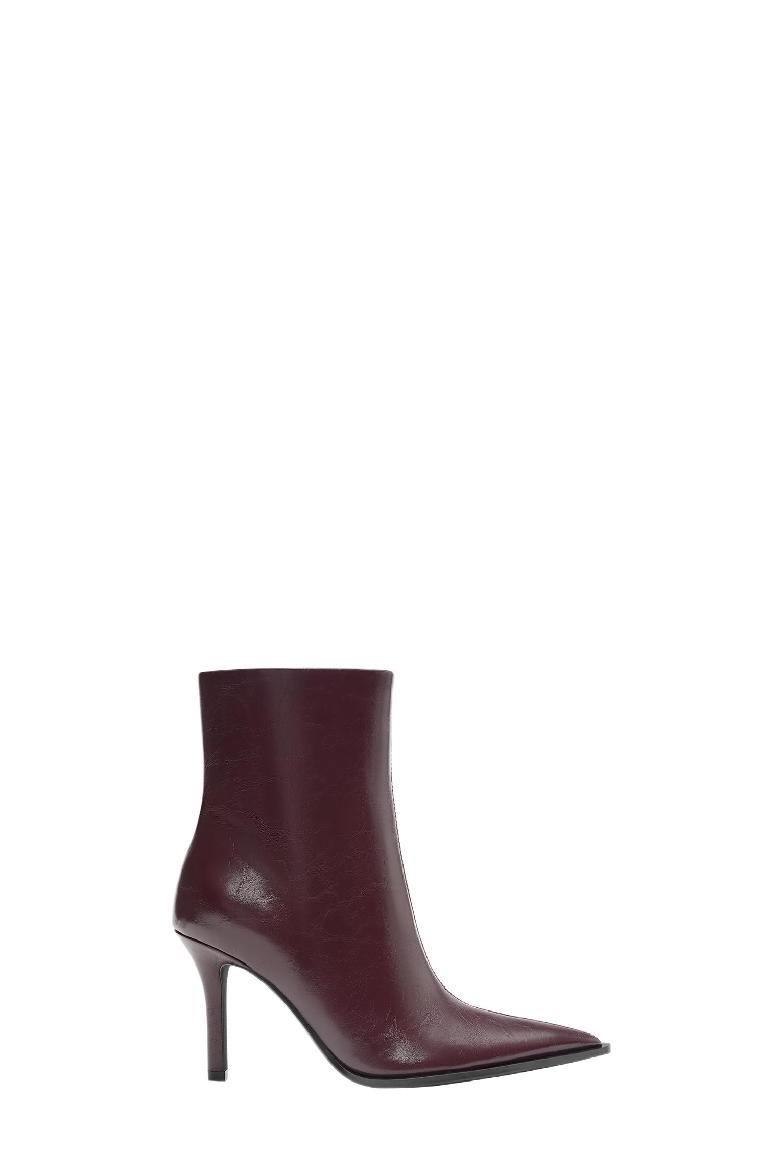 Stiletto heel ankle boots — Burgundy
