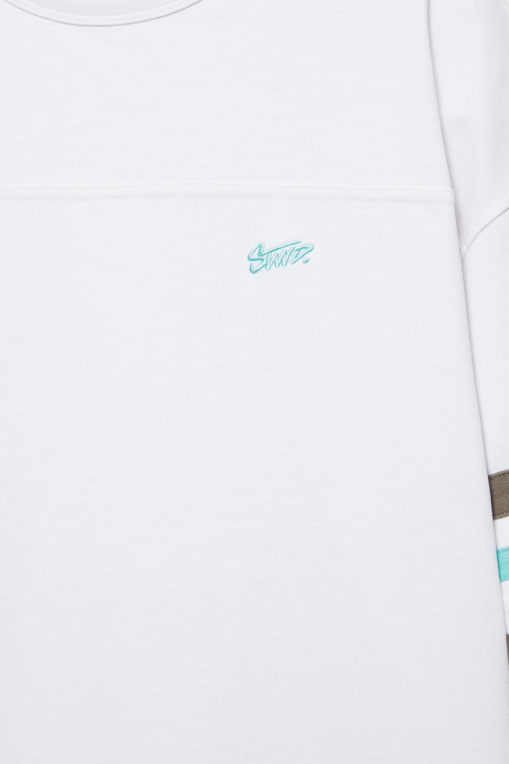 STWD striped T-shirt — Pearl grey