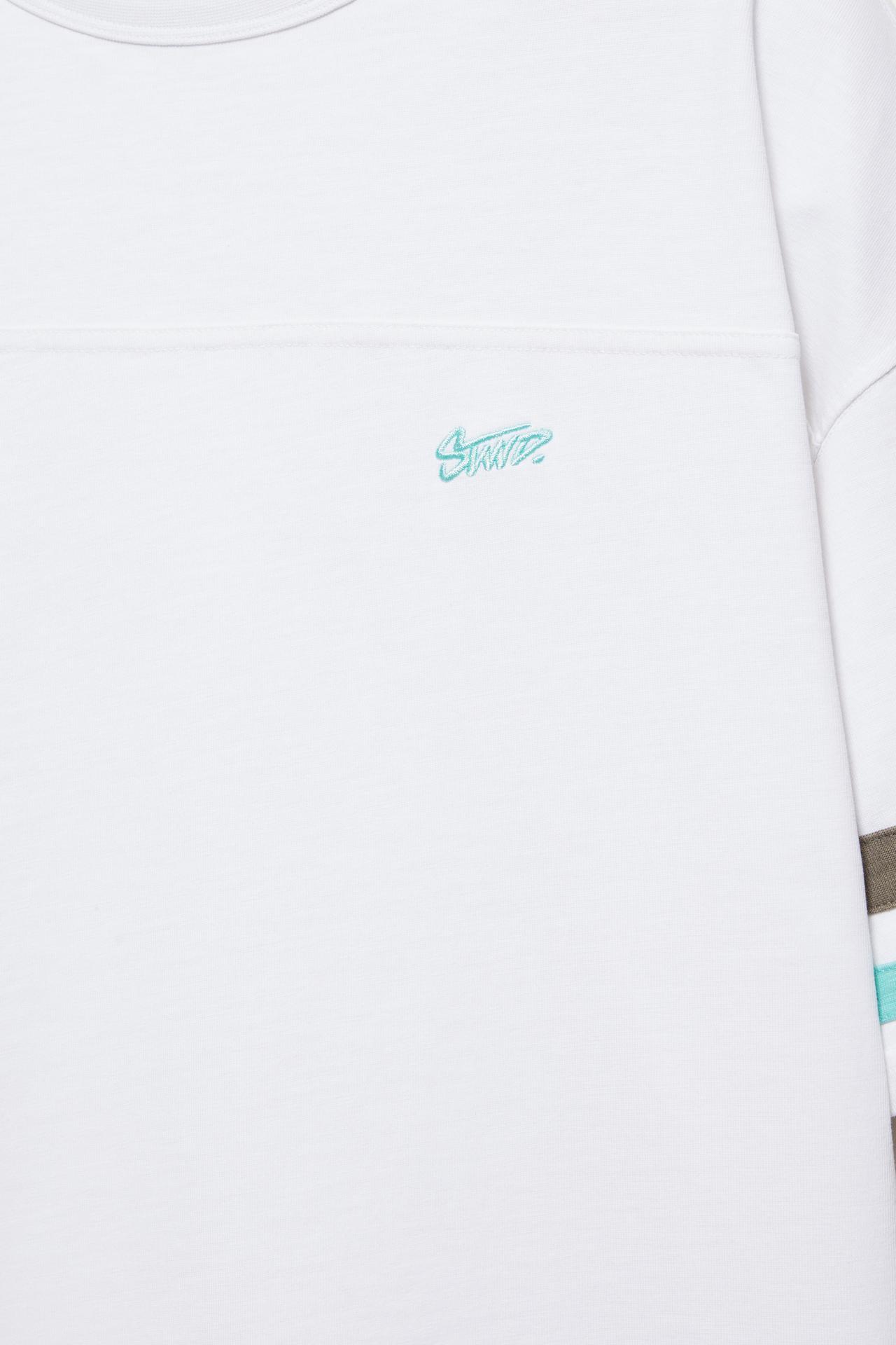 STWD striped T-shirt — Pearl grey