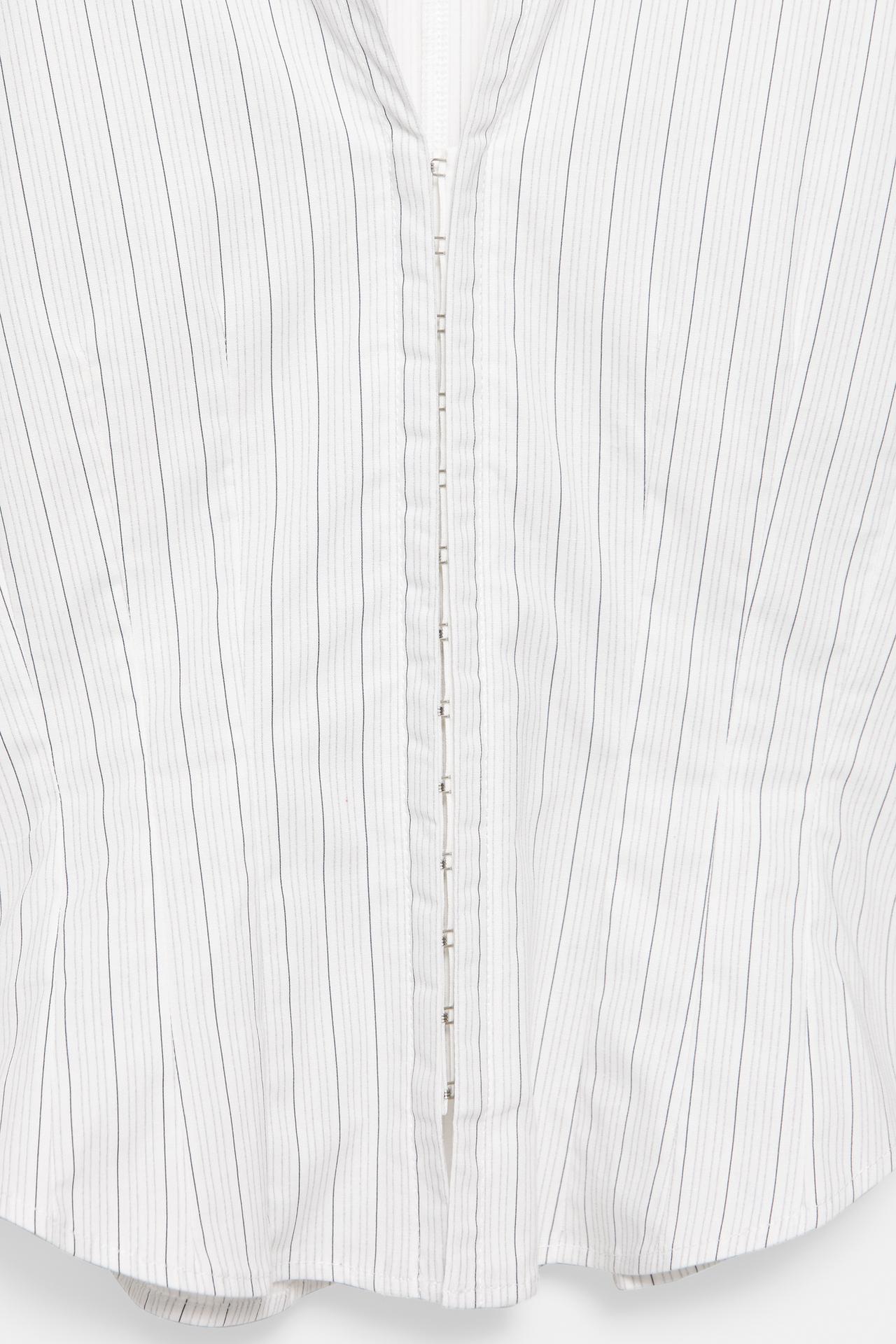 Fitted long sleeve shirt — Pale grey