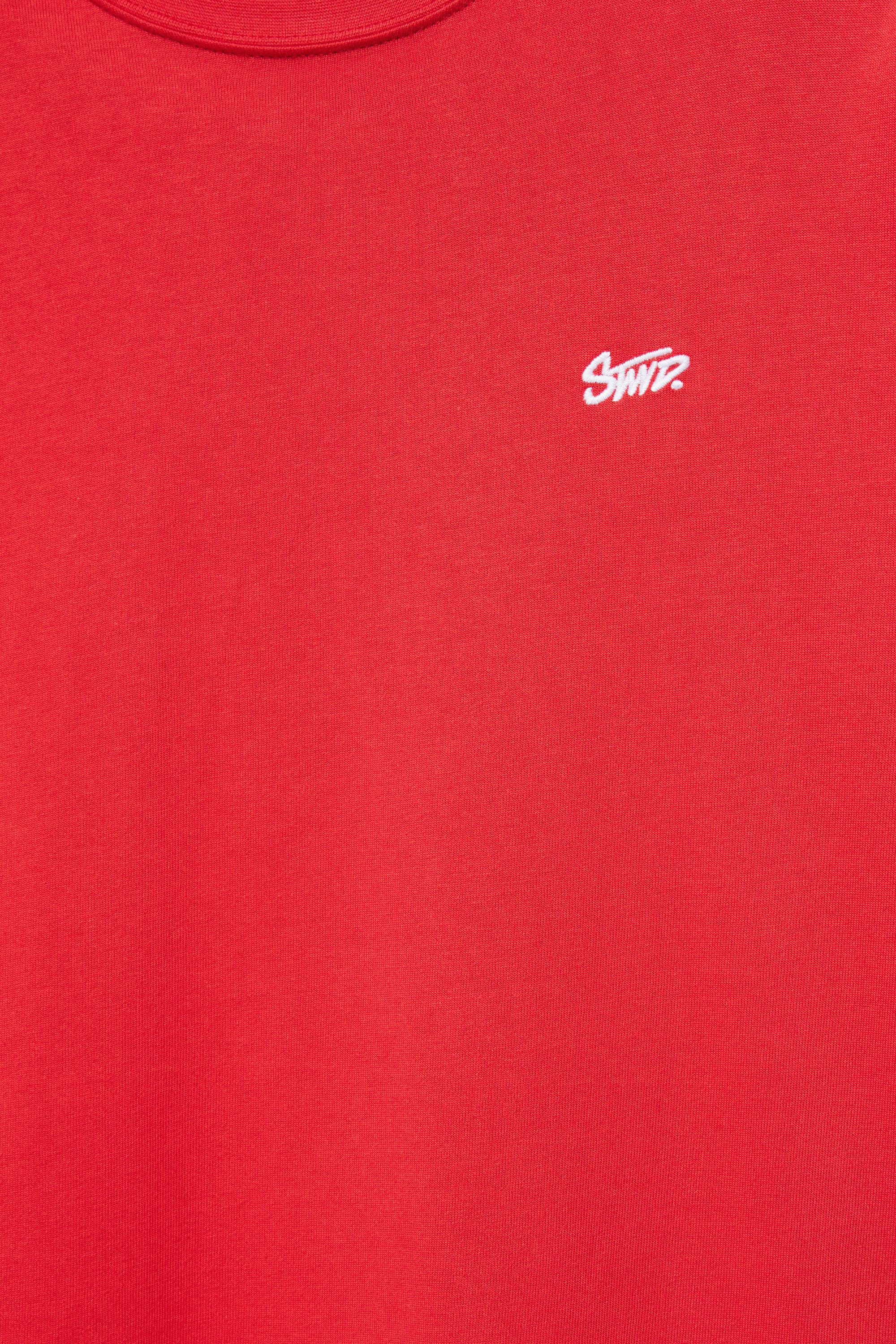 Boxy STWD logo T-shirt — Red