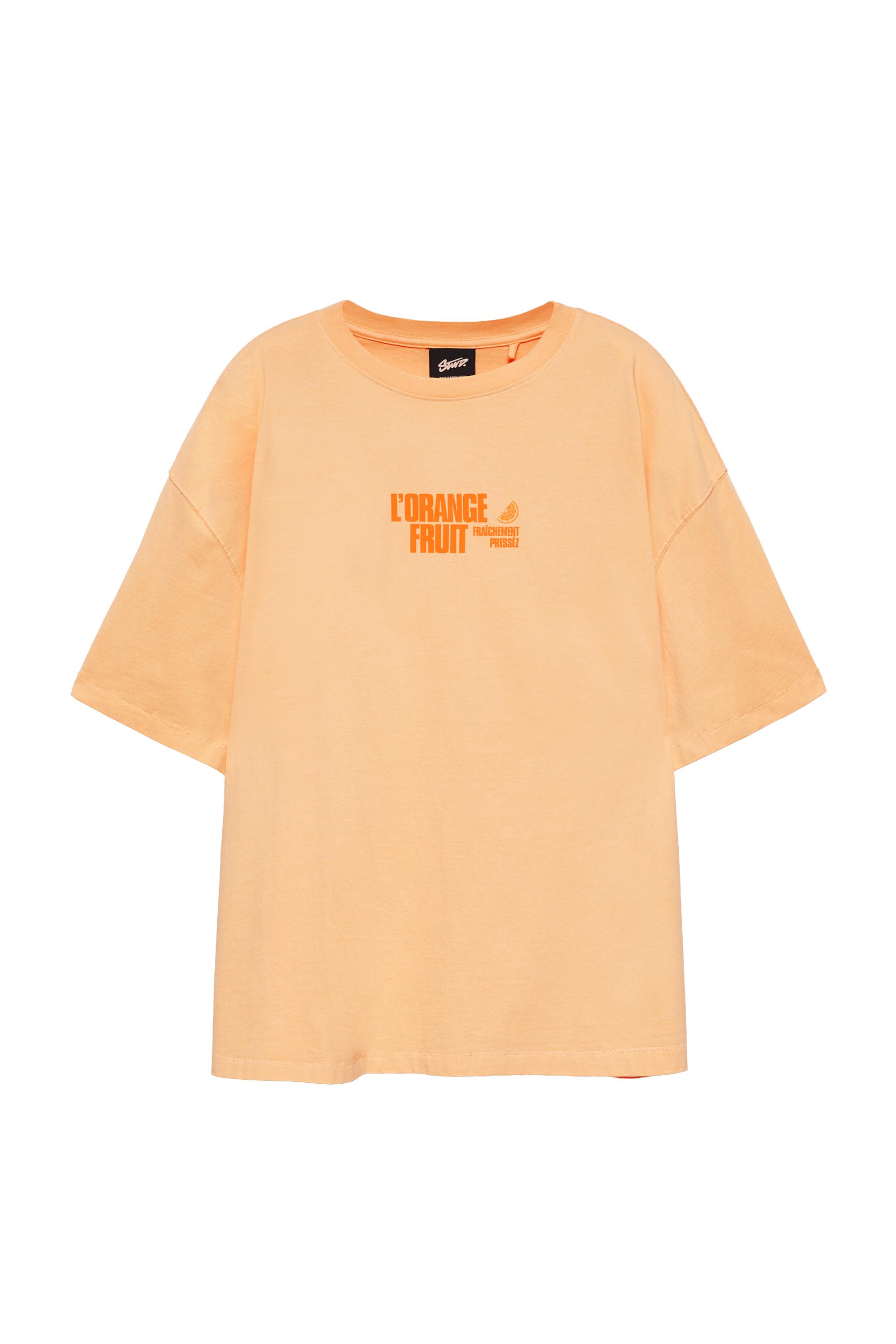 Pull&Bear STWD portakal grafikli tişört görsel 2