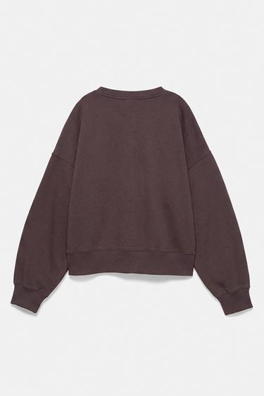 Round neck sweatshirt — Brown 6