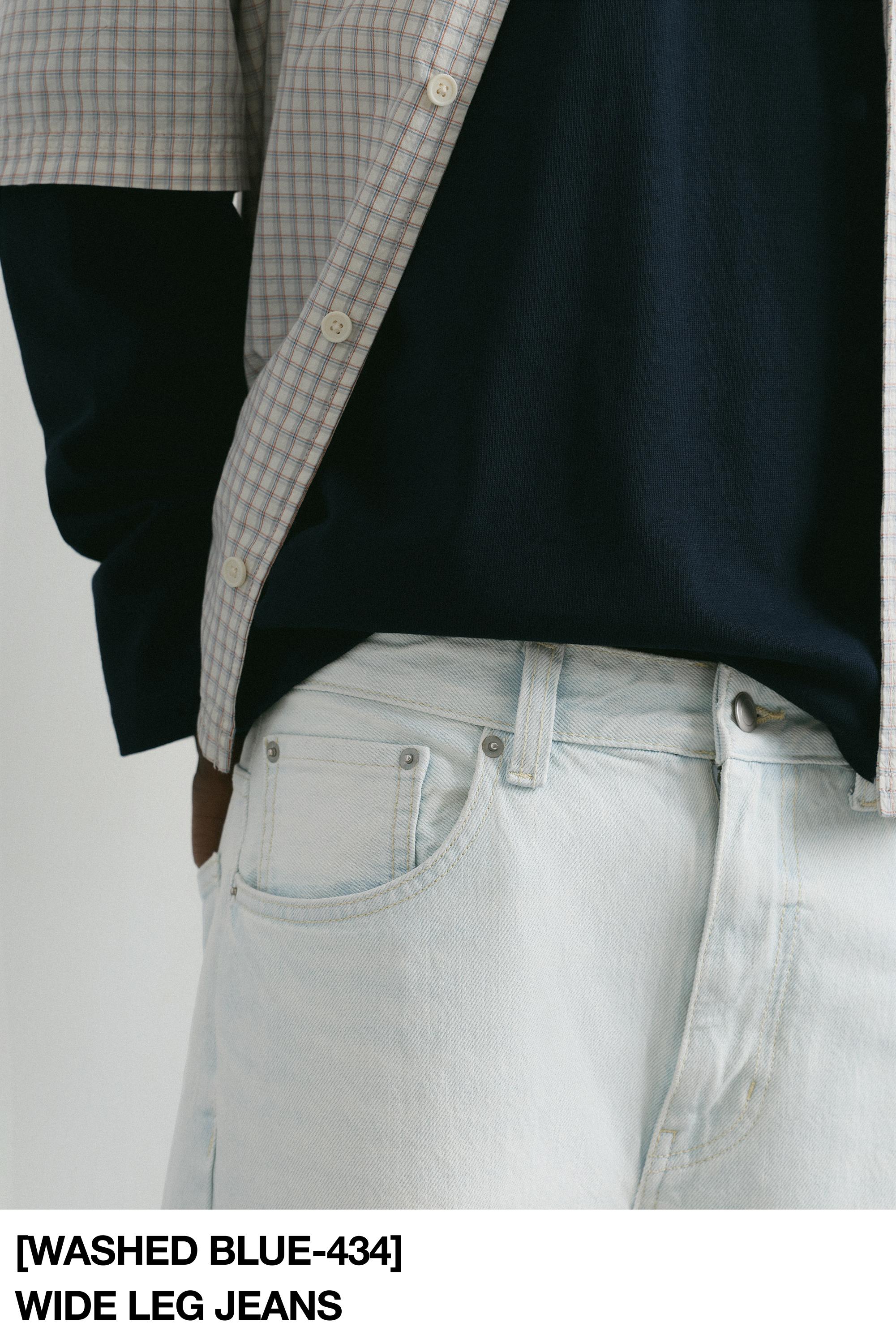 Wide-leg jeans — Pale indigo