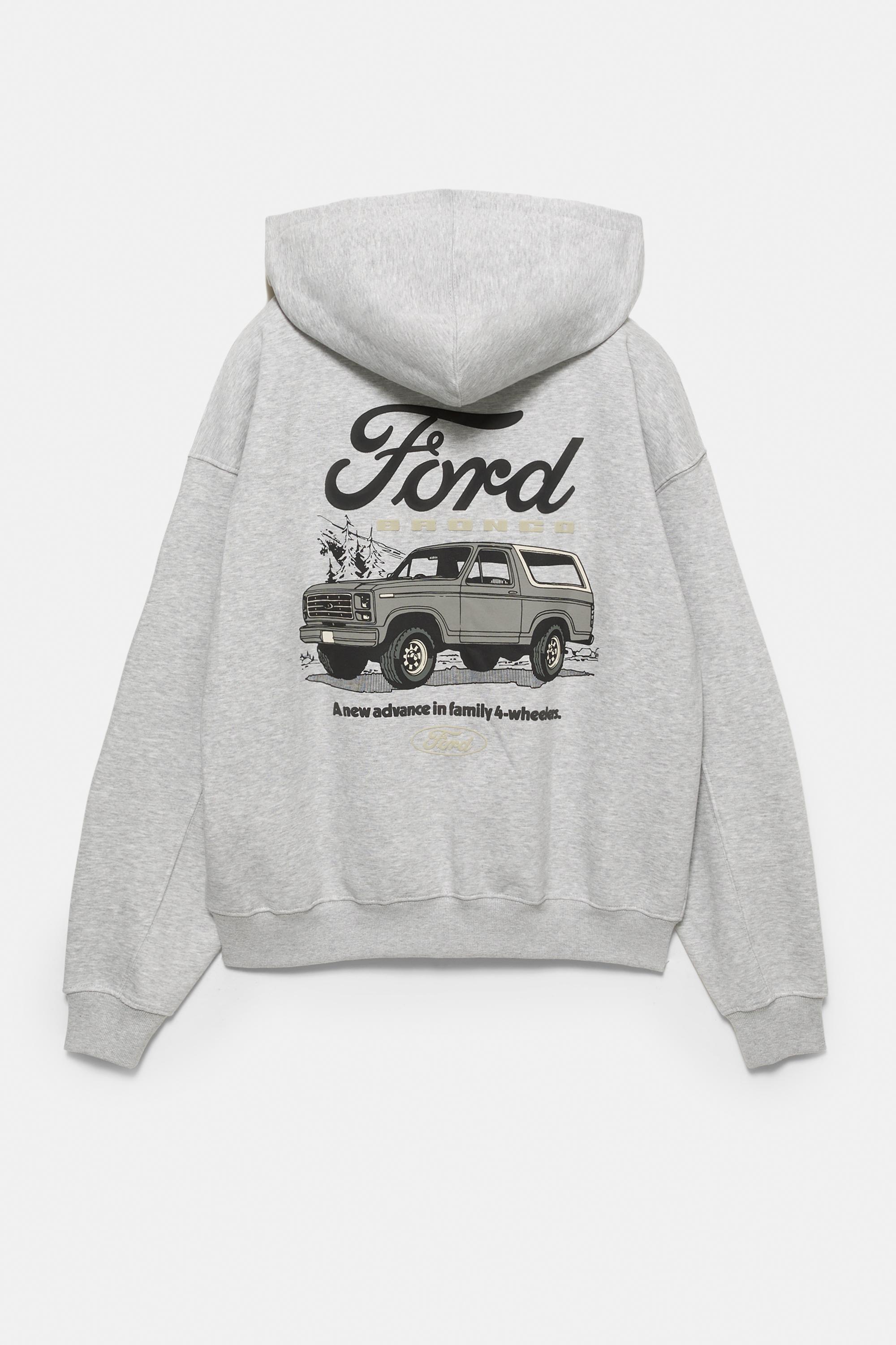 Fermuarlı kapüşonlu Ford sweatshirt - Görsel 5