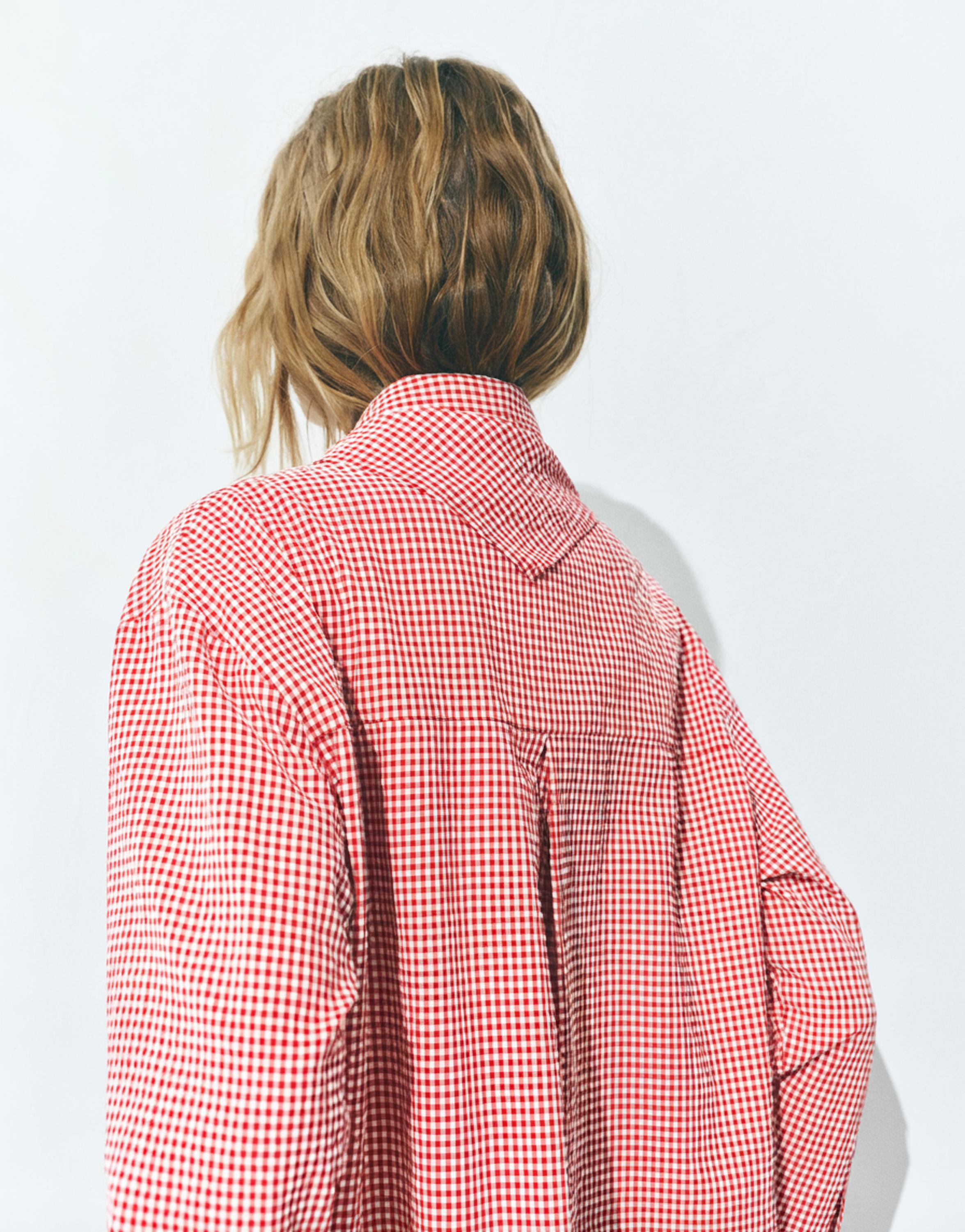 Pötikareli bandana gömlek - Görsel 16