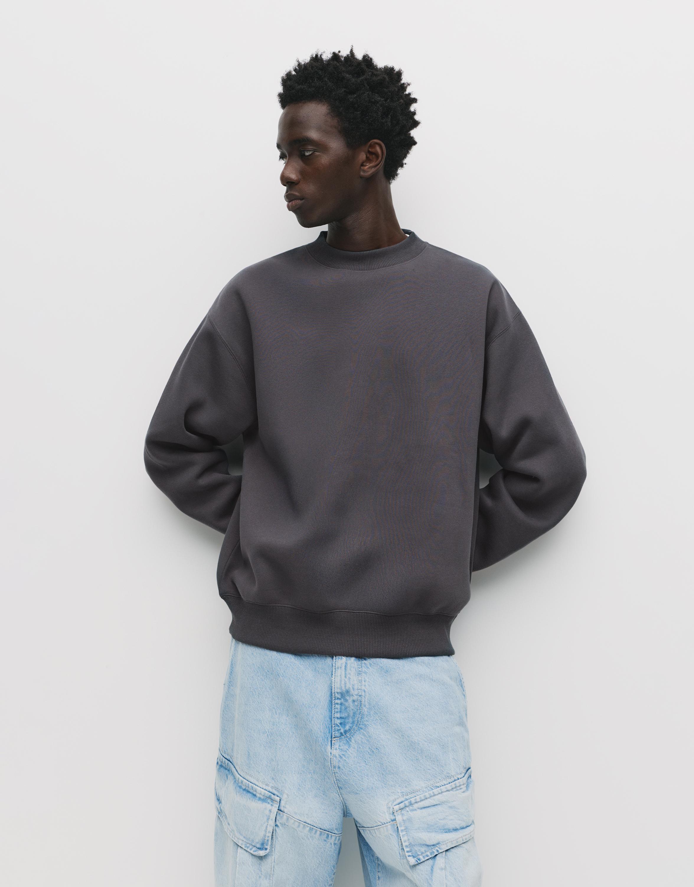 Basic bisiklet yaka sweatshirt - Görsel 70