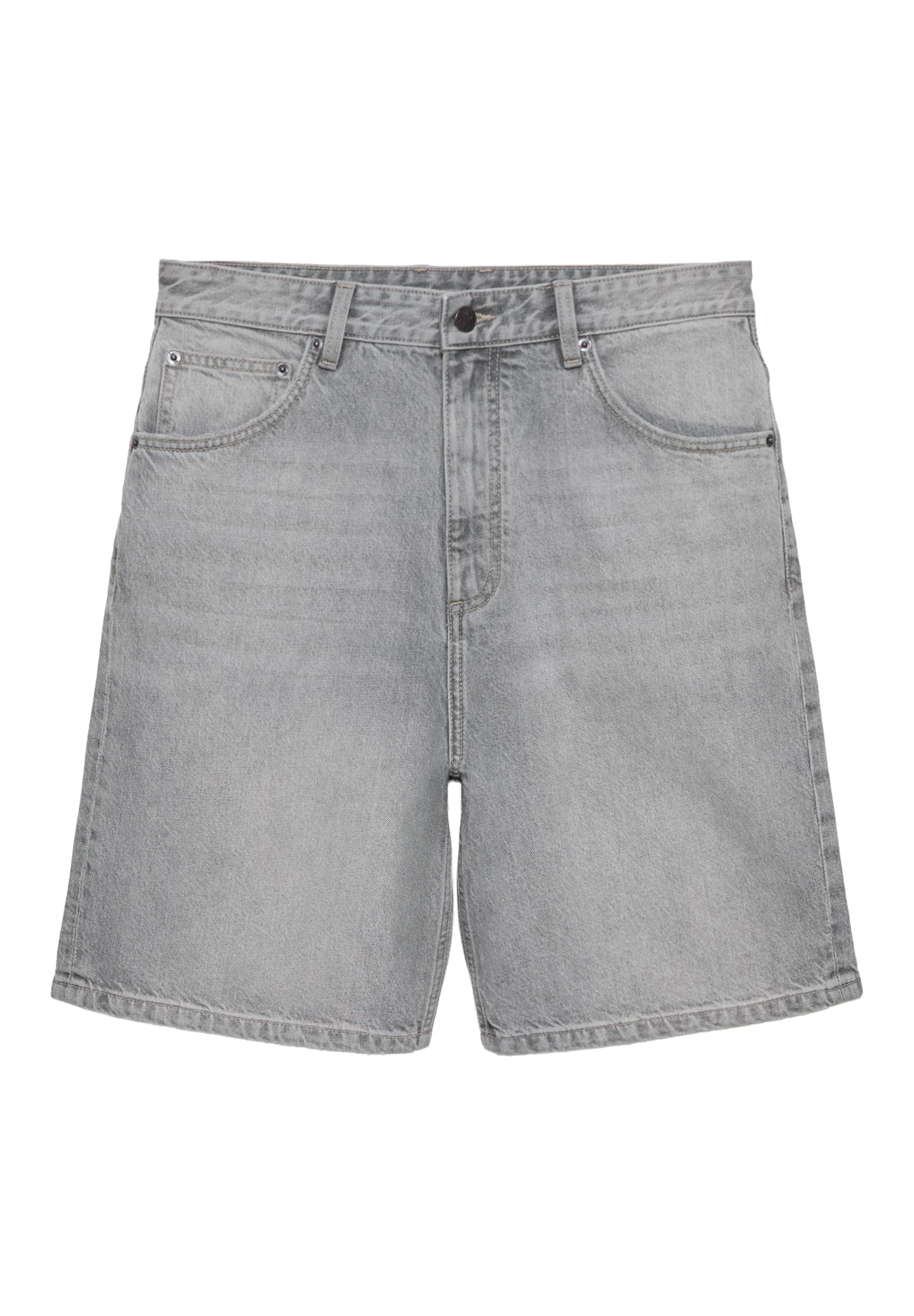 Baggy denim Bermuda shorts — Dark grey
