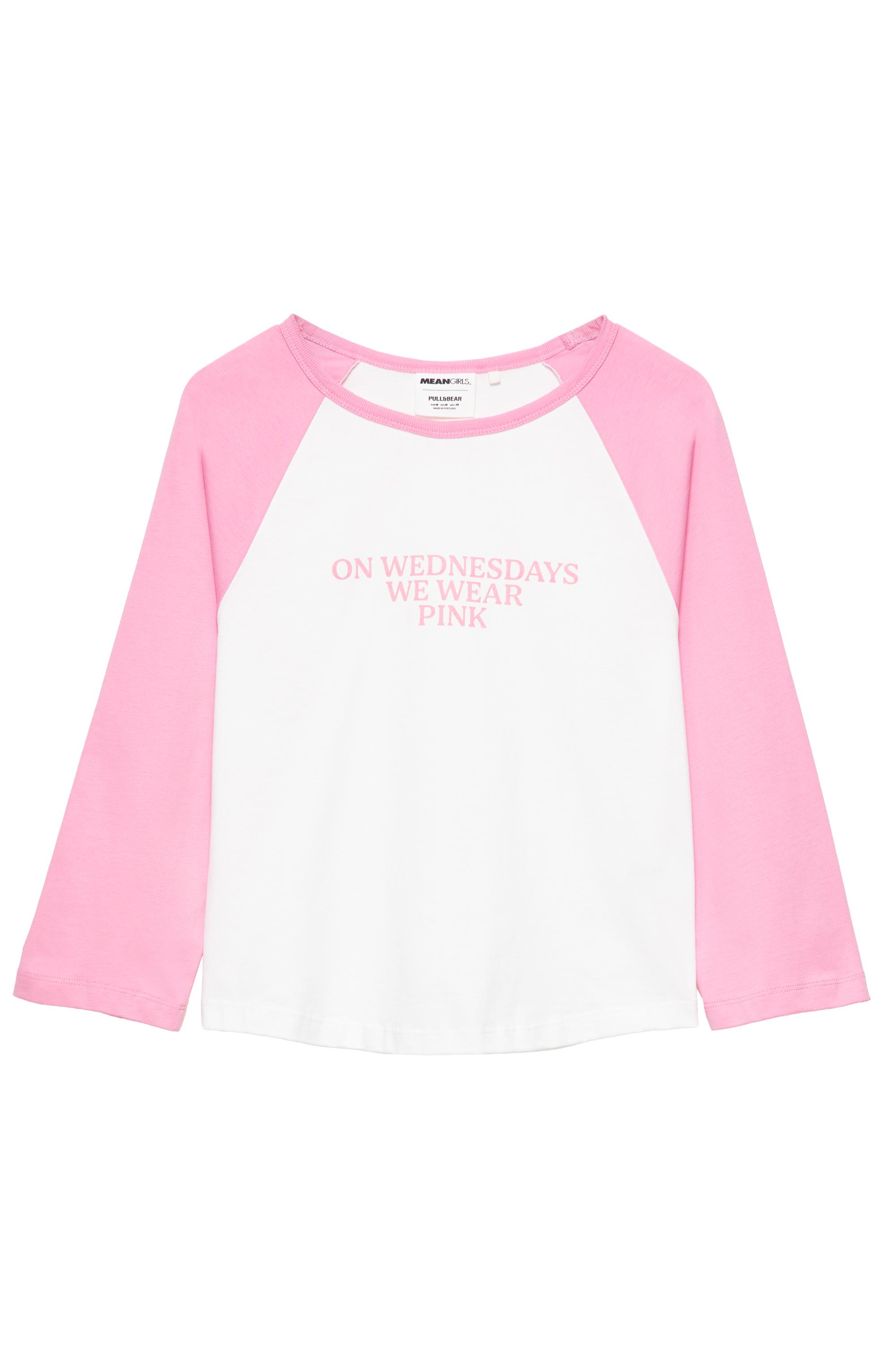 Pull&Bear Mean Girls reglan kollu tişört görsel 4