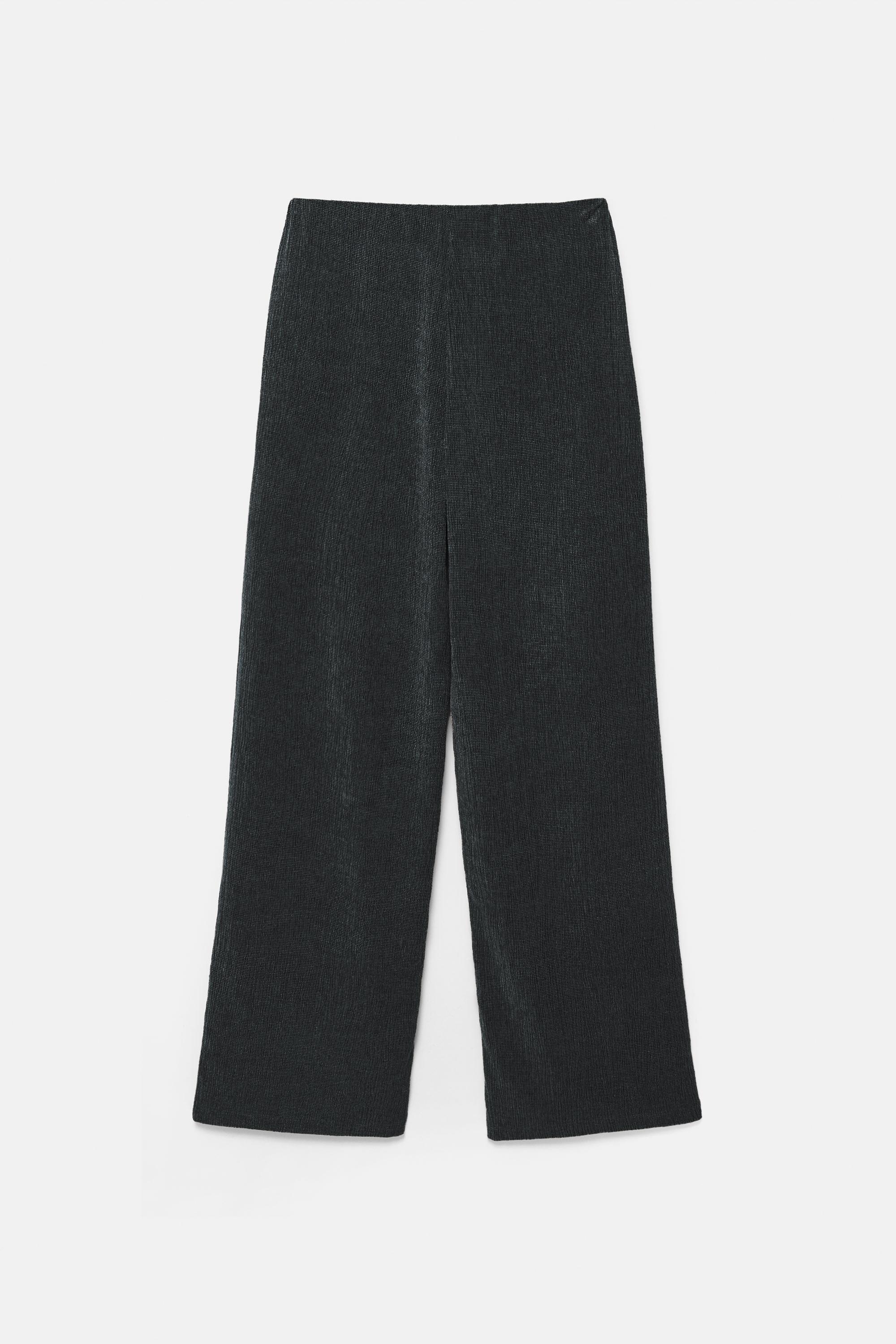 Crepe straight-leg trousers — Petroleum
