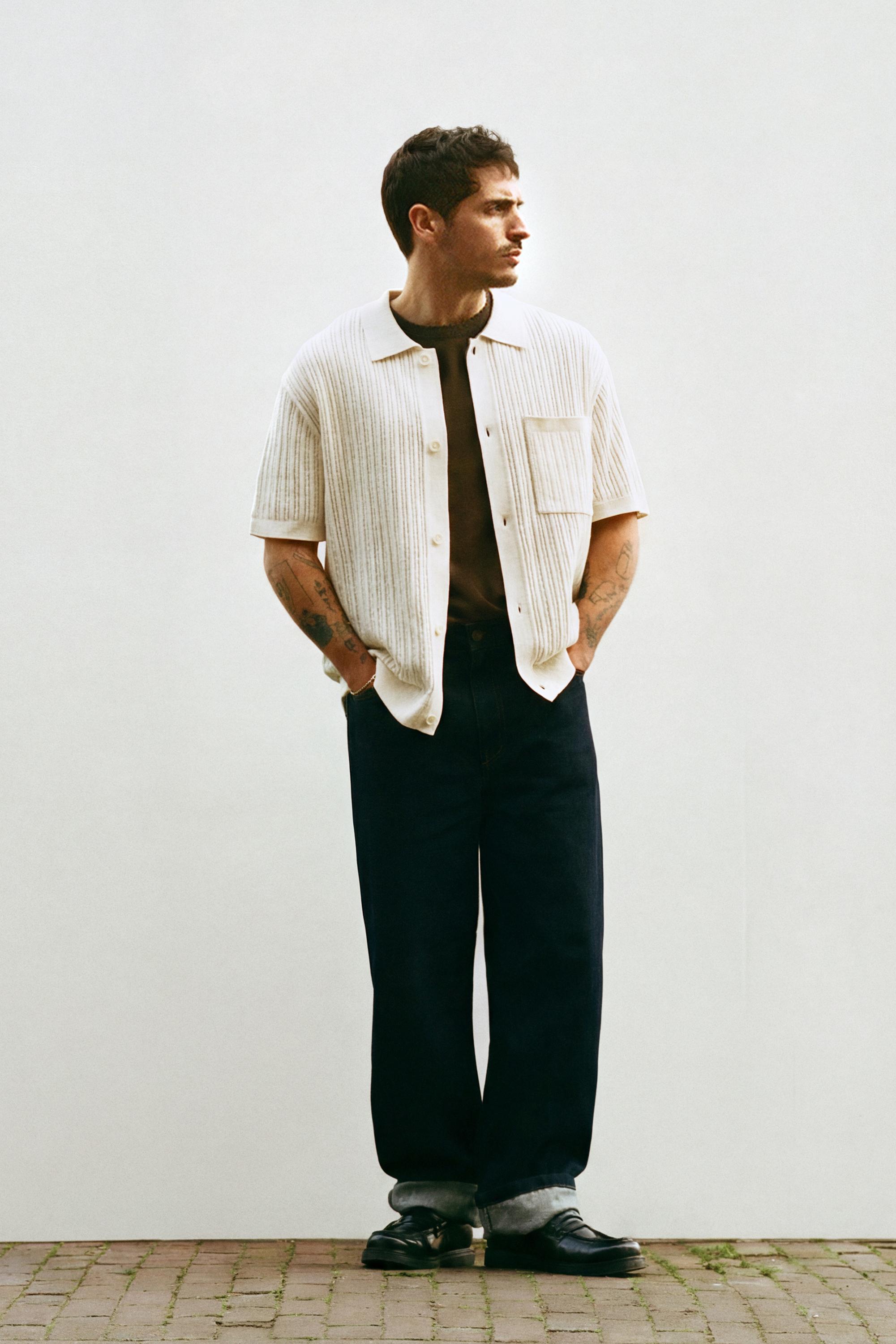 Kısa kollu örgü gömlek - Görsel 22