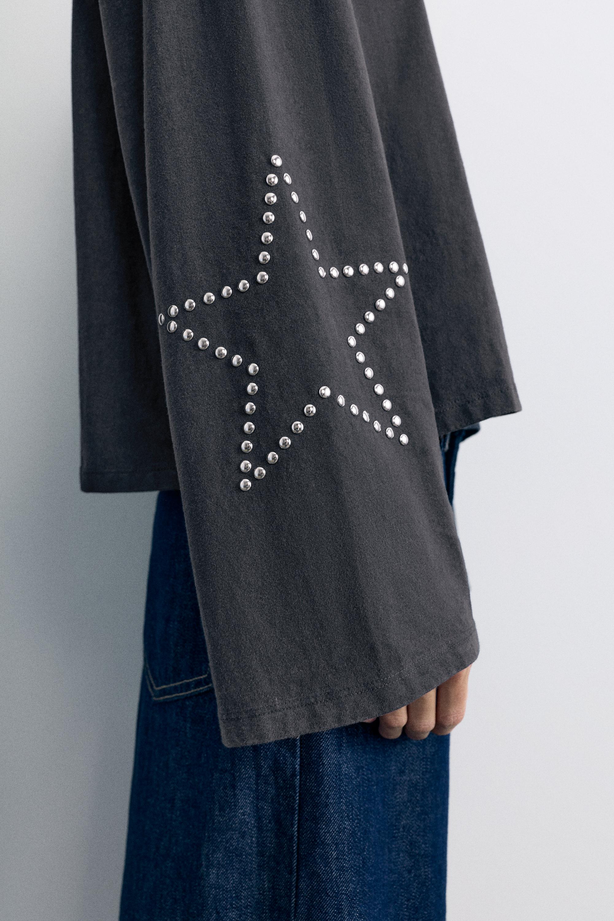 Oversize star T-shirt — Grey