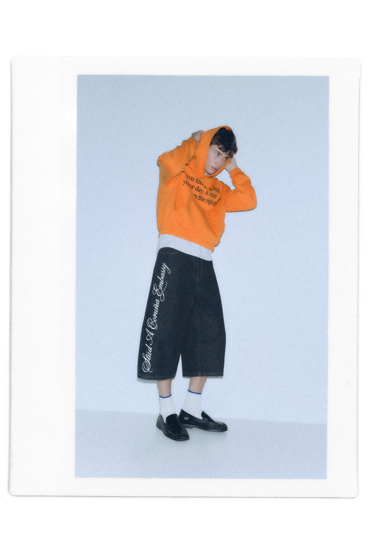 Embroidered STWD jorts — Navy