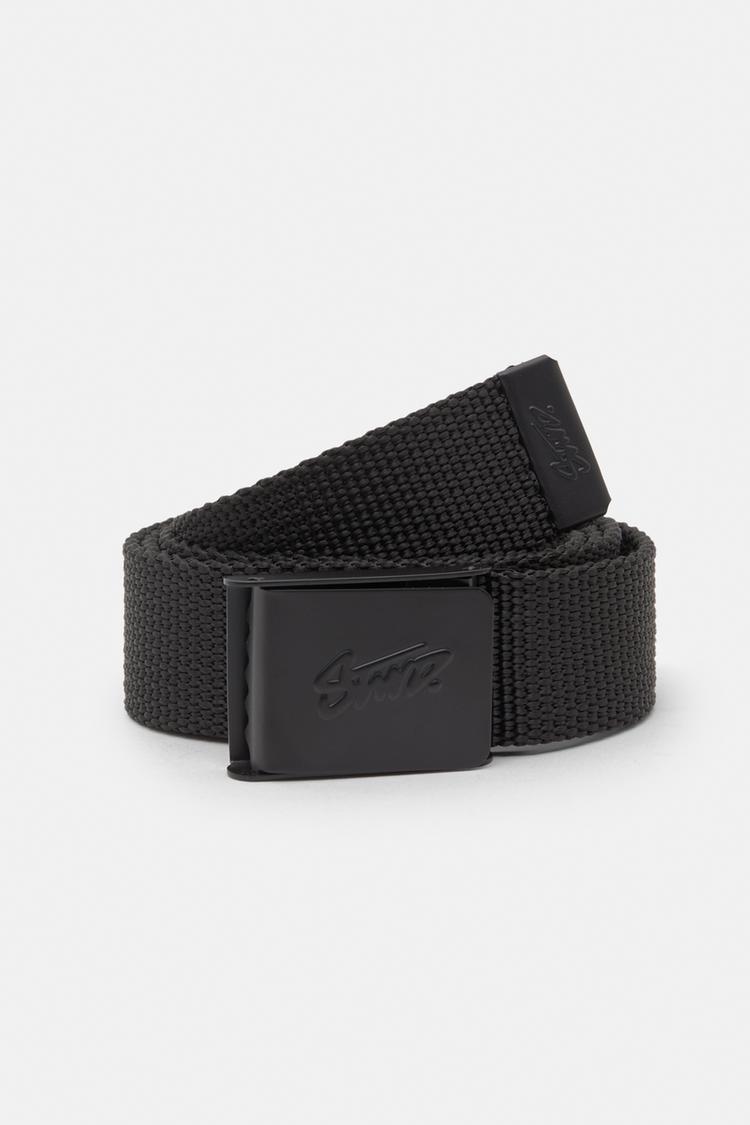 Fabric belt with black STWD buckle — Black
