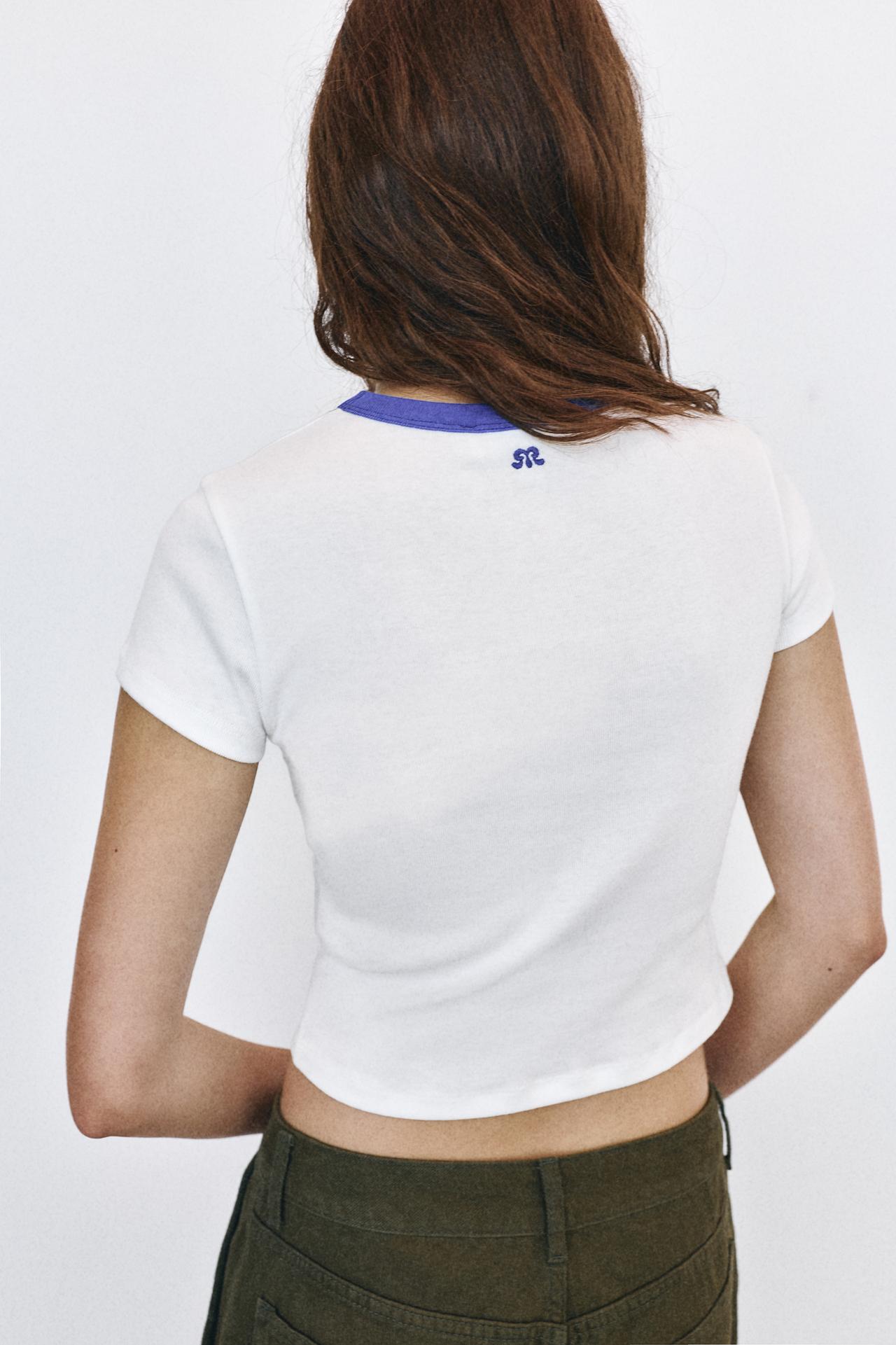 Ribbed T-shirt with slogan — Ice