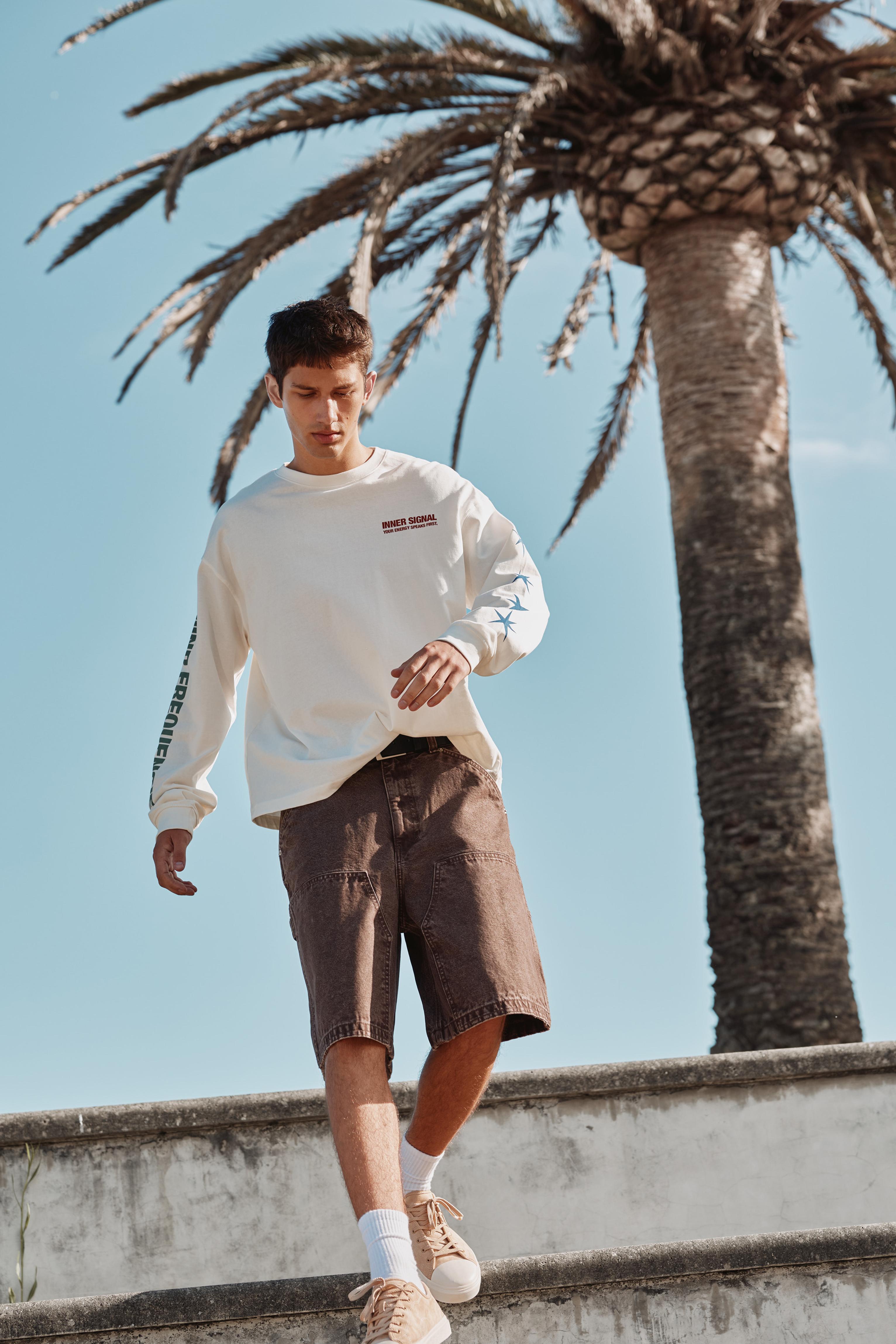 Relaxed fit carpenter Bermuda shorts — Brown